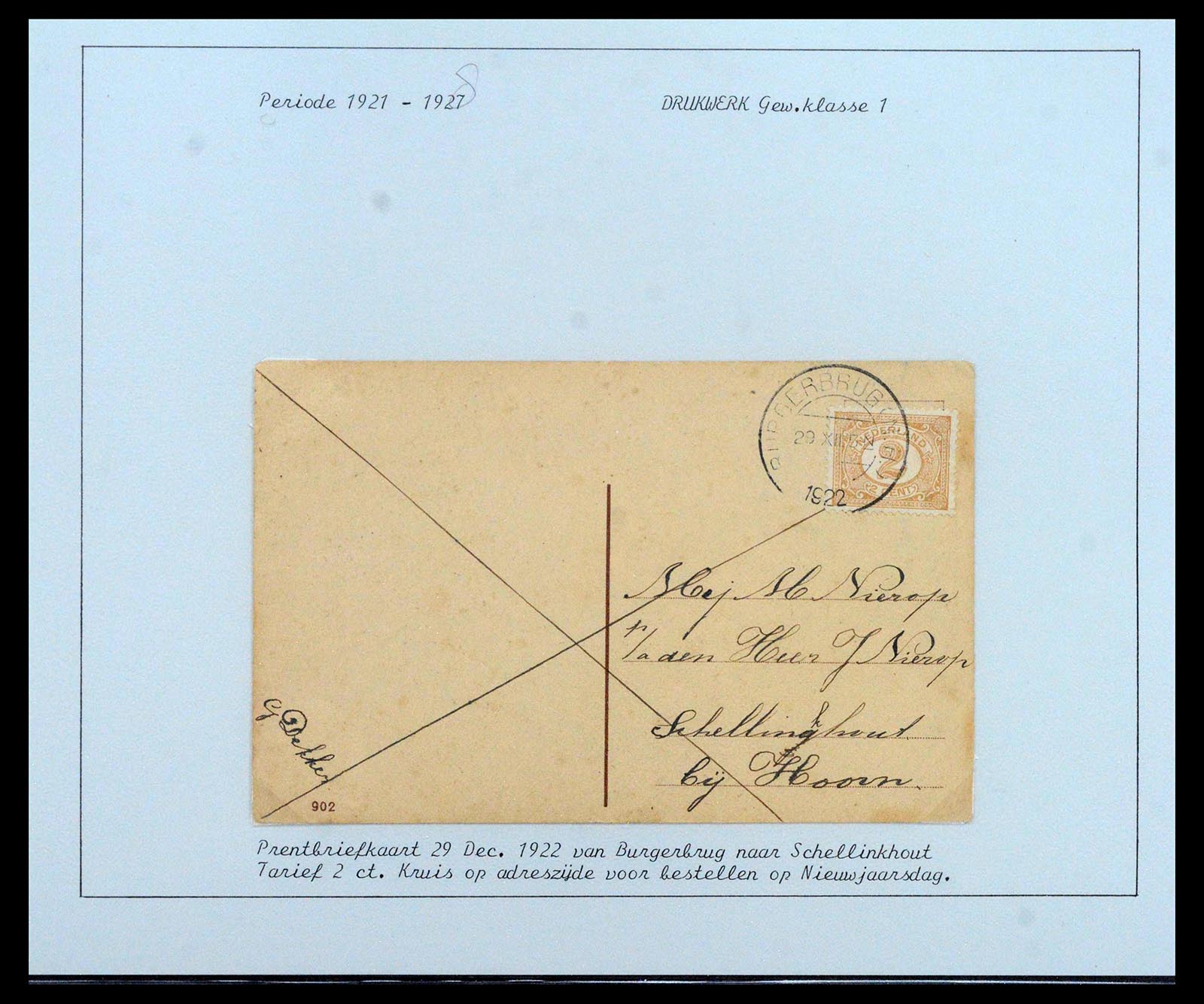 38779 0012 - Postzegelverzameling 38779 Nederland brieven 1872-1945.
