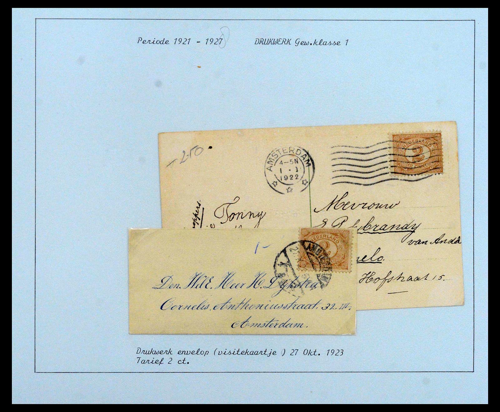 38779 0013 - Postzegelverzameling 38779 Nederland brieven 1872-1945.