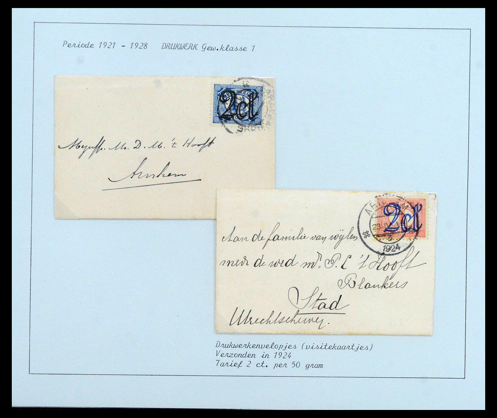 38779 0014 - Postzegelverzameling 38779 Nederland brieven 1872-1945.
