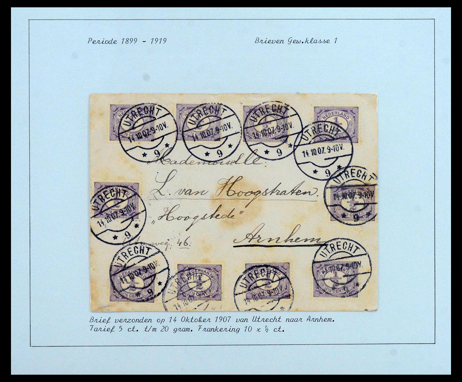 38779 0016 - Postzegelverzameling 38779 Nederland brieven 1872-1945.