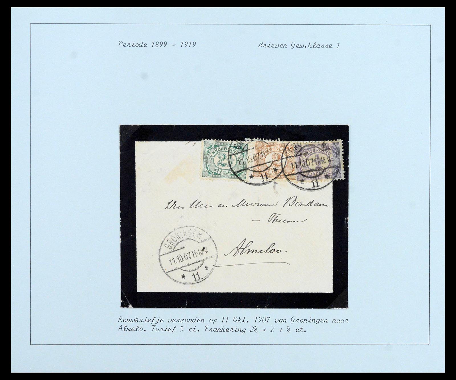 38779 0021 - Postzegelverzameling 38779 Nederland brieven 1872-1945.