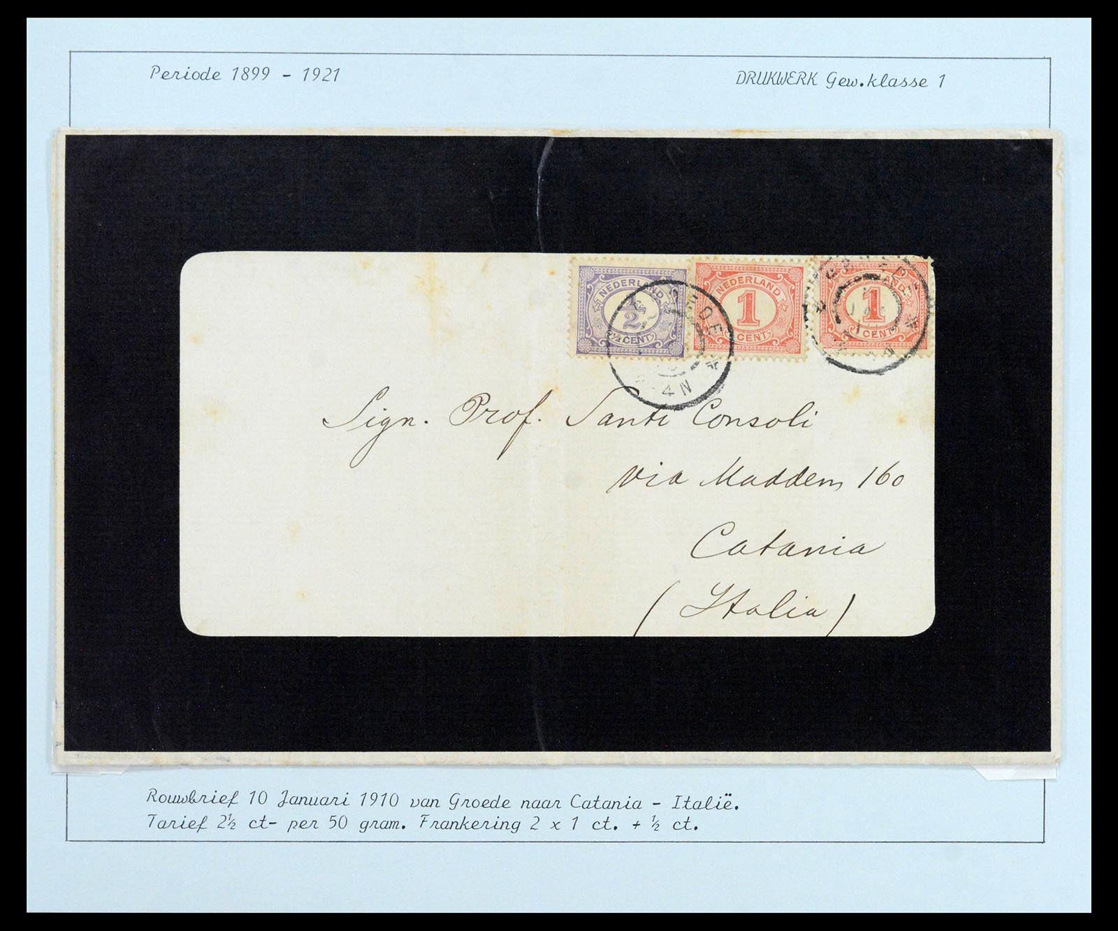 38779 0022 - Postzegelverzameling 38779 Nederland brieven 1872-1945.