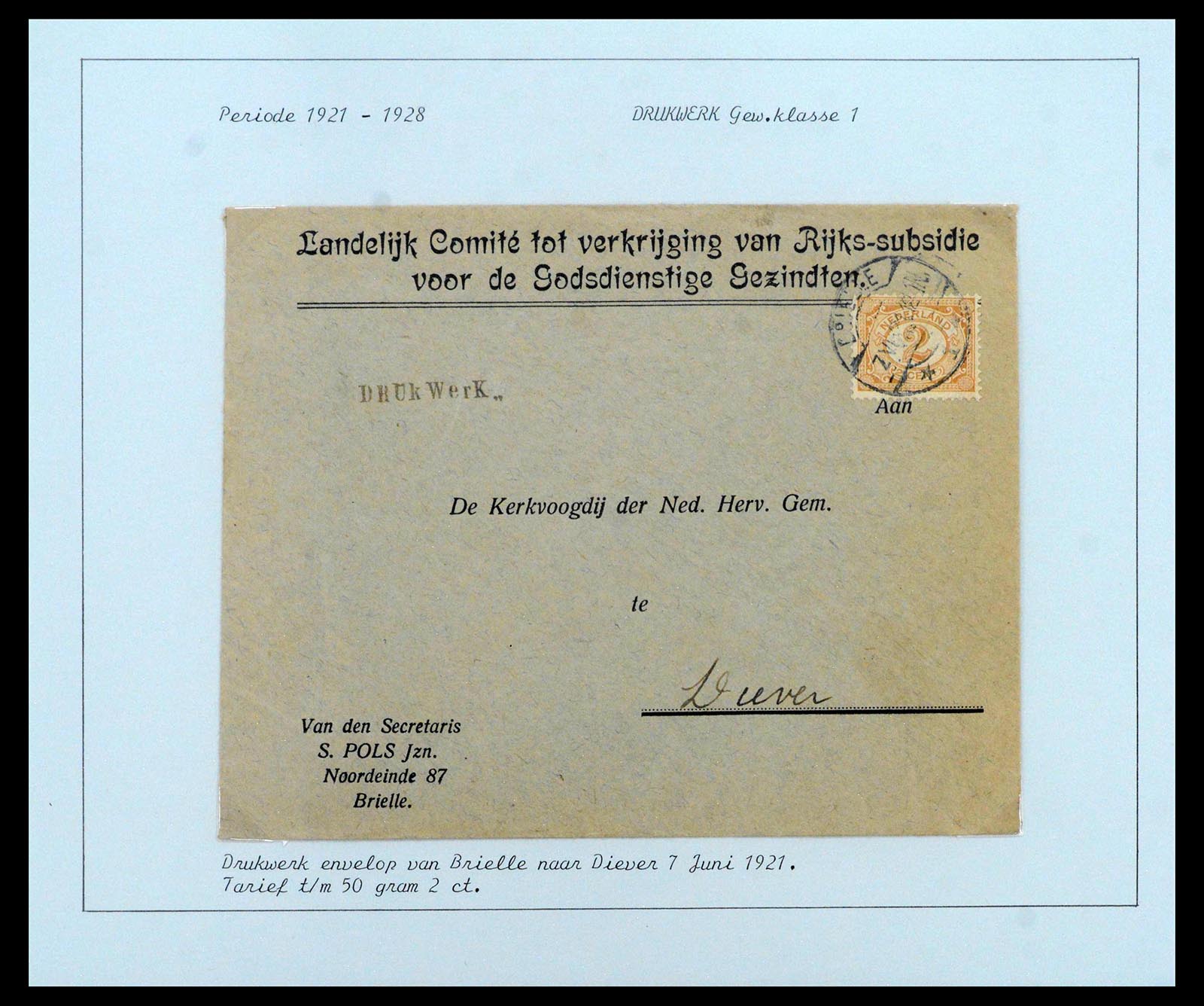 38779 0024 - Postzegelverzameling 38779 Nederland brieven 1872-1945.