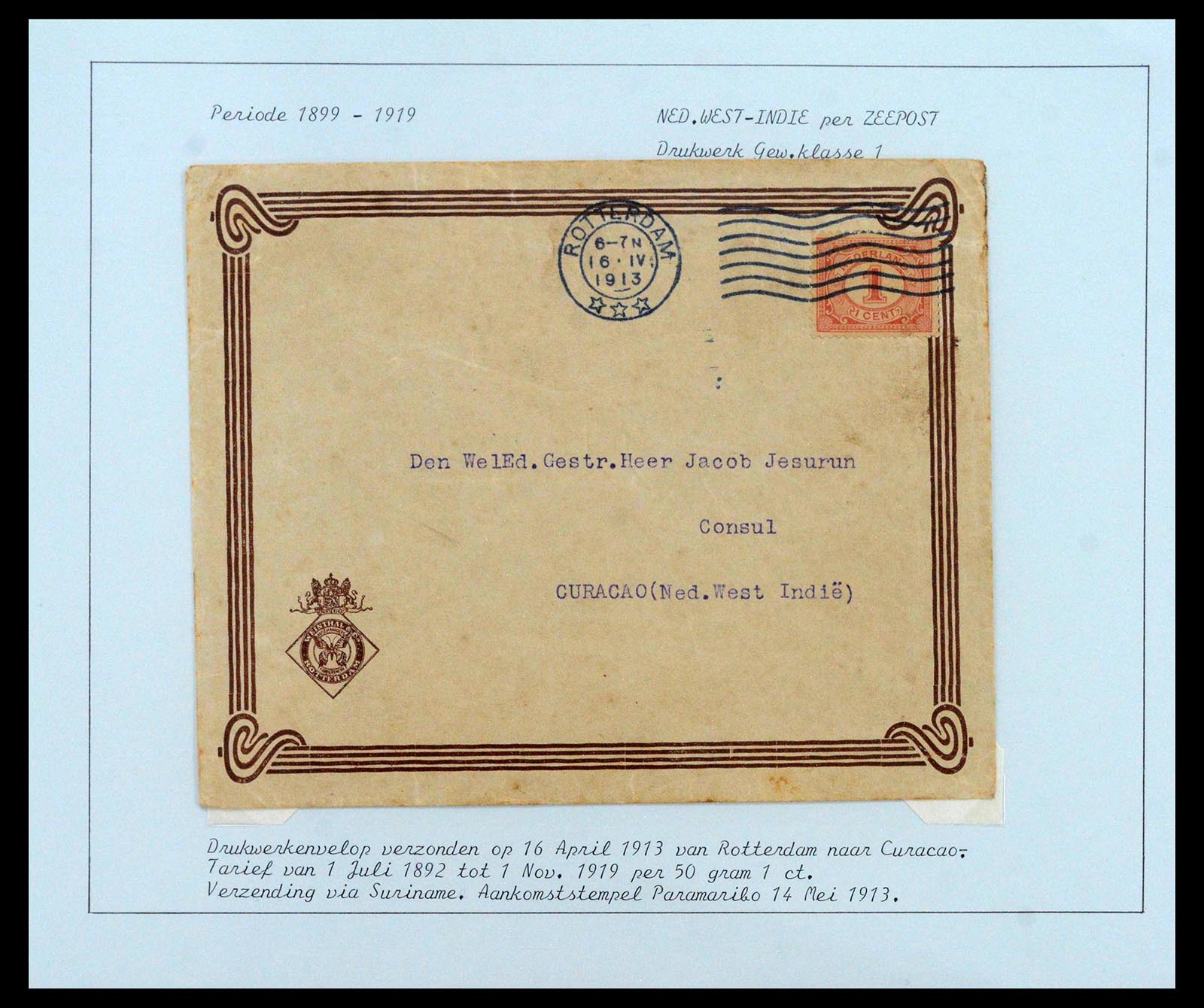 38779 0025 - Postzegelverzameling 38779 Nederland brieven 1872-1945.