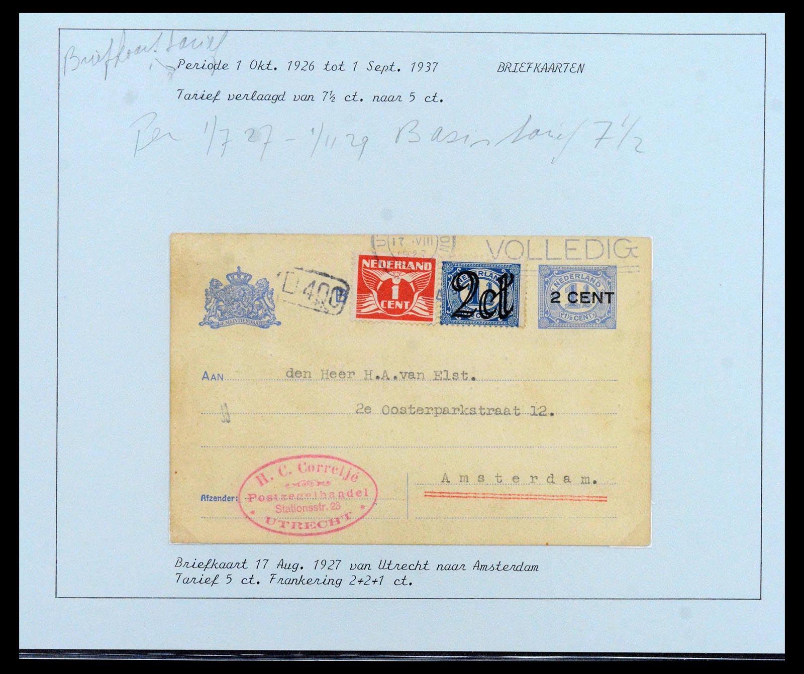 38779 0026 - Postzegelverzameling 38779 Nederland brieven 1872-1945.