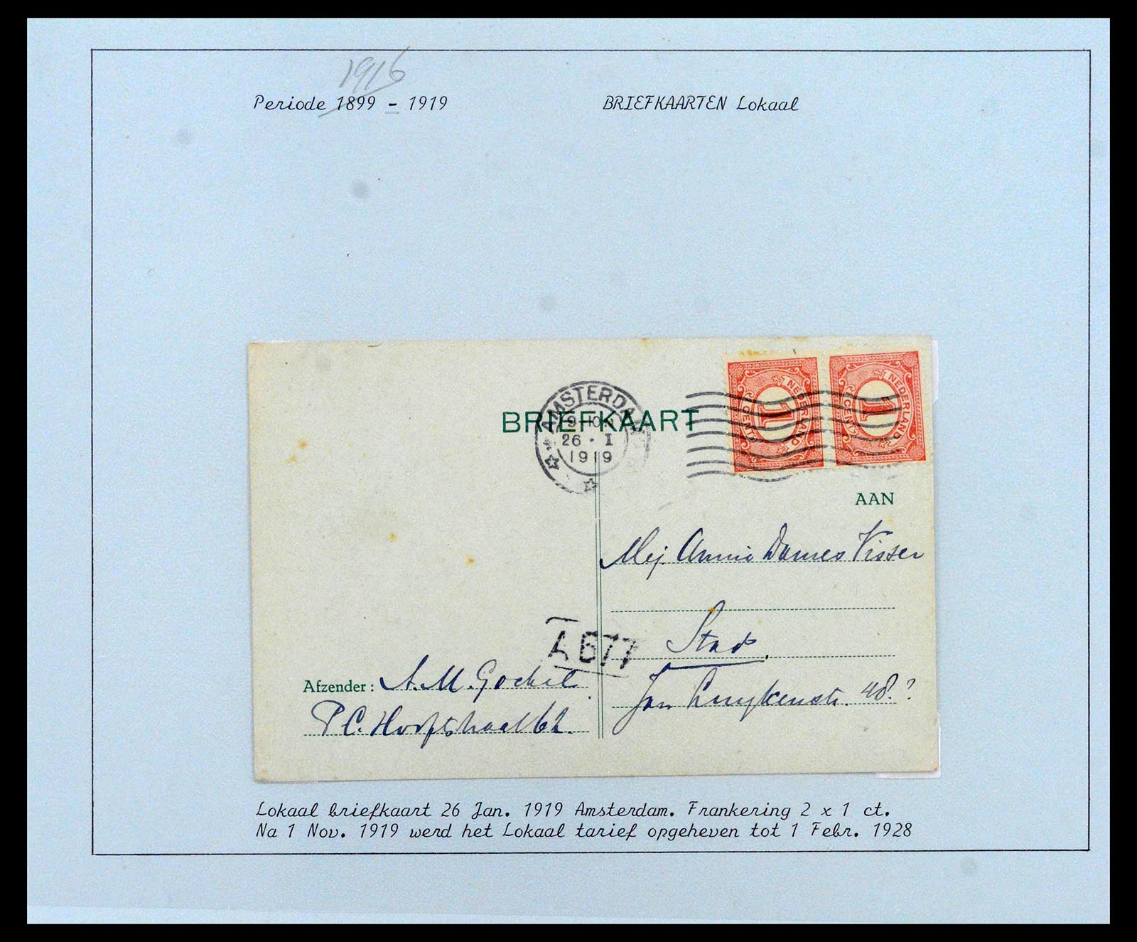 38779 0028 - Postzegelverzameling 38779 Nederland brieven 1872-1945.