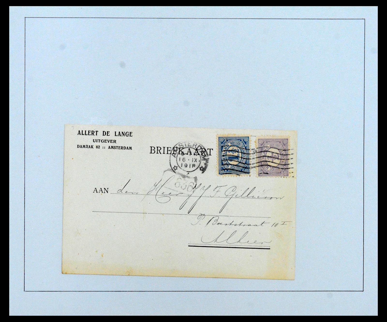 38779 0029 - Postzegelverzameling 38779 Nederland brieven 1872-1945.