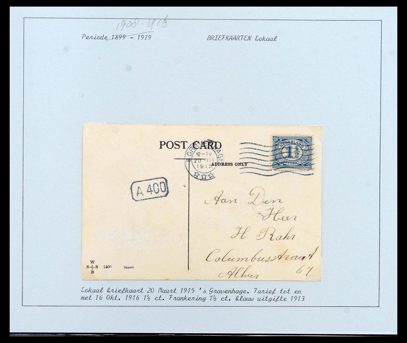 38779 0030 - Postzegelverzameling 38779 Nederland brieven 1872-1945.