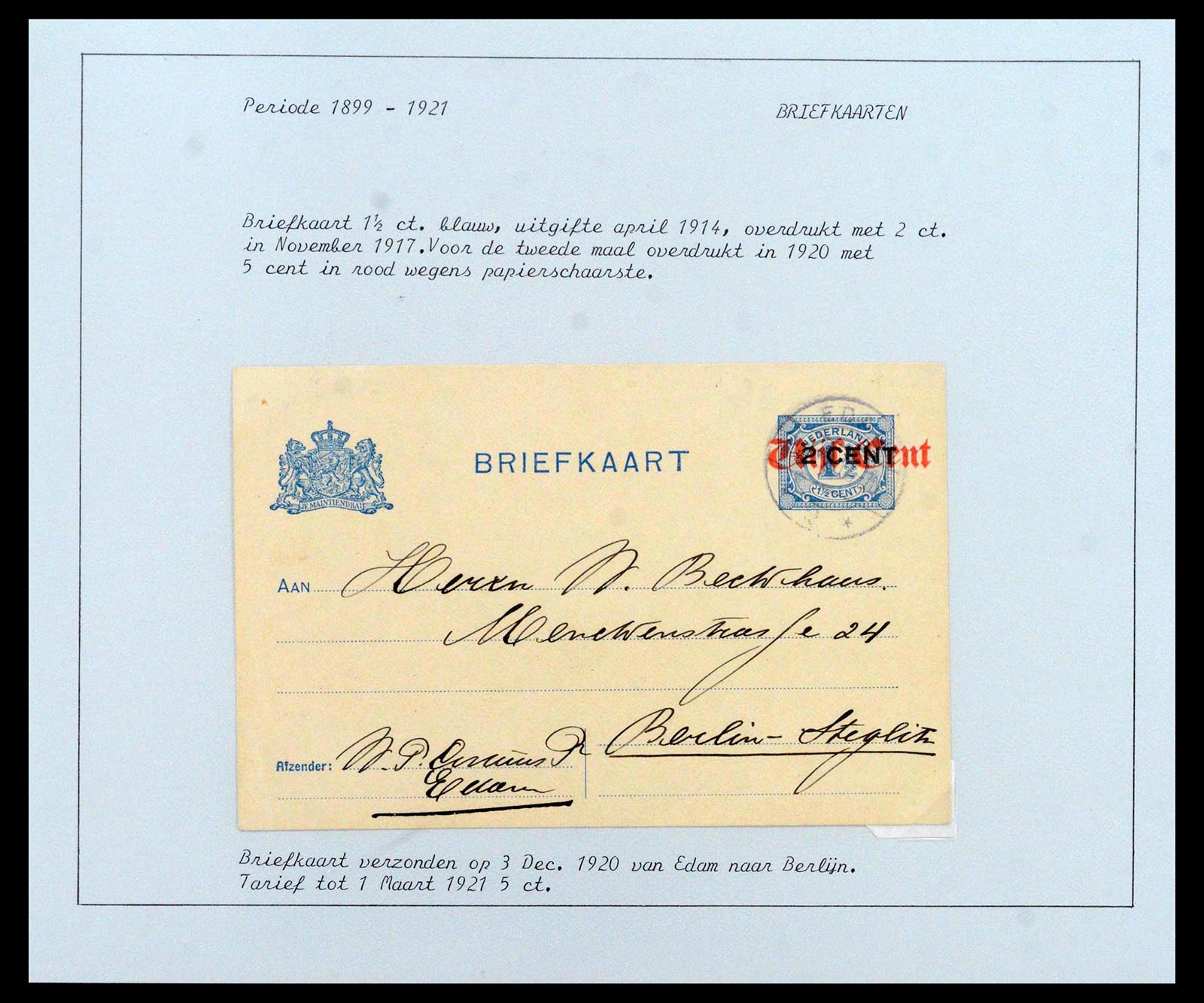 38779 0031 - Postzegelverzameling 38779 Nederland brieven 1872-1945.