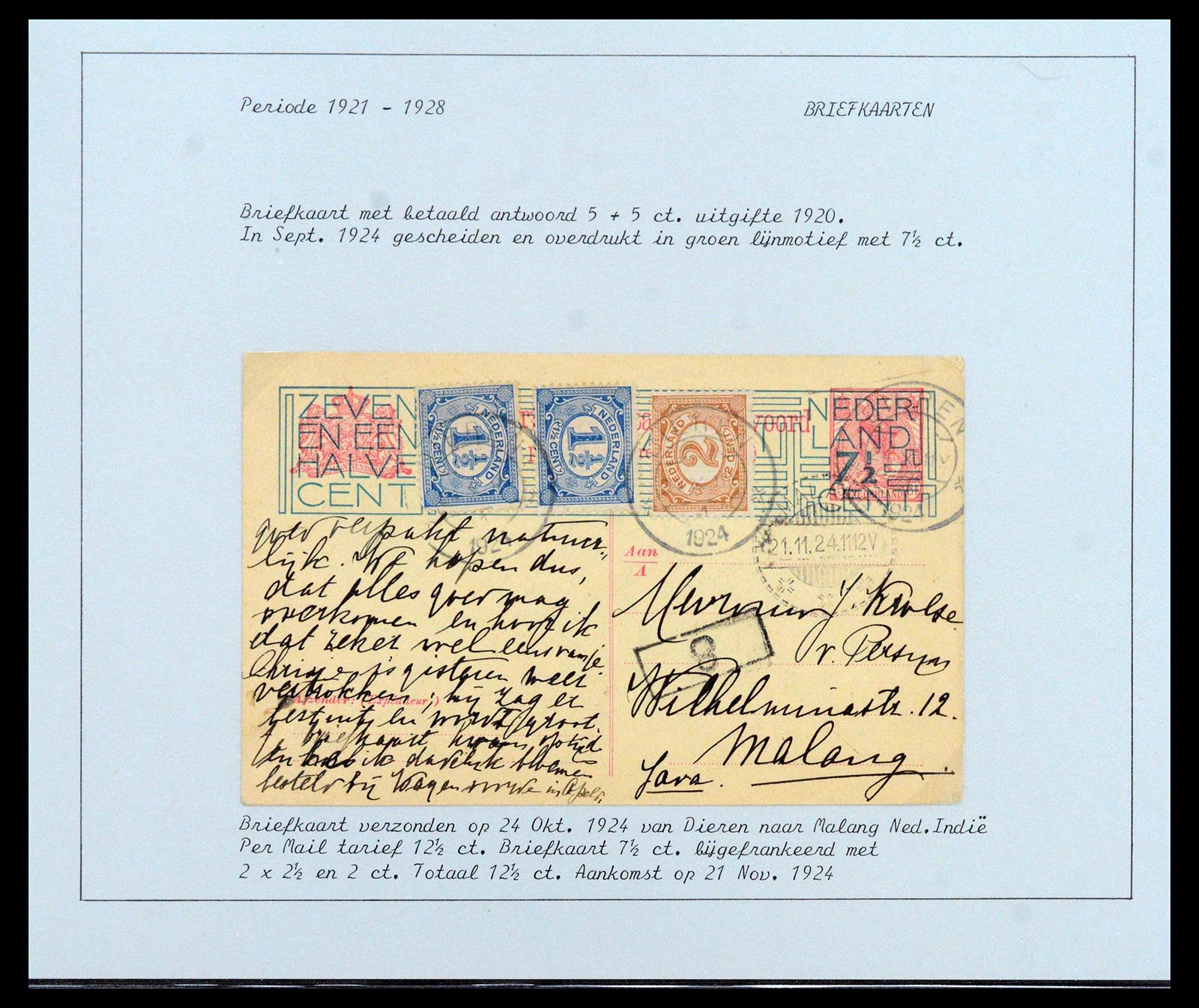 38779 0032 - Postzegelverzameling 38779 Nederland brieven 1872-1945.