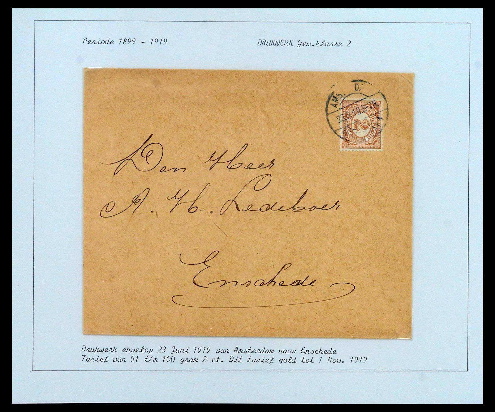 38779 0033 - Postzegelverzameling 38779 Nederland brieven 1872-1945.