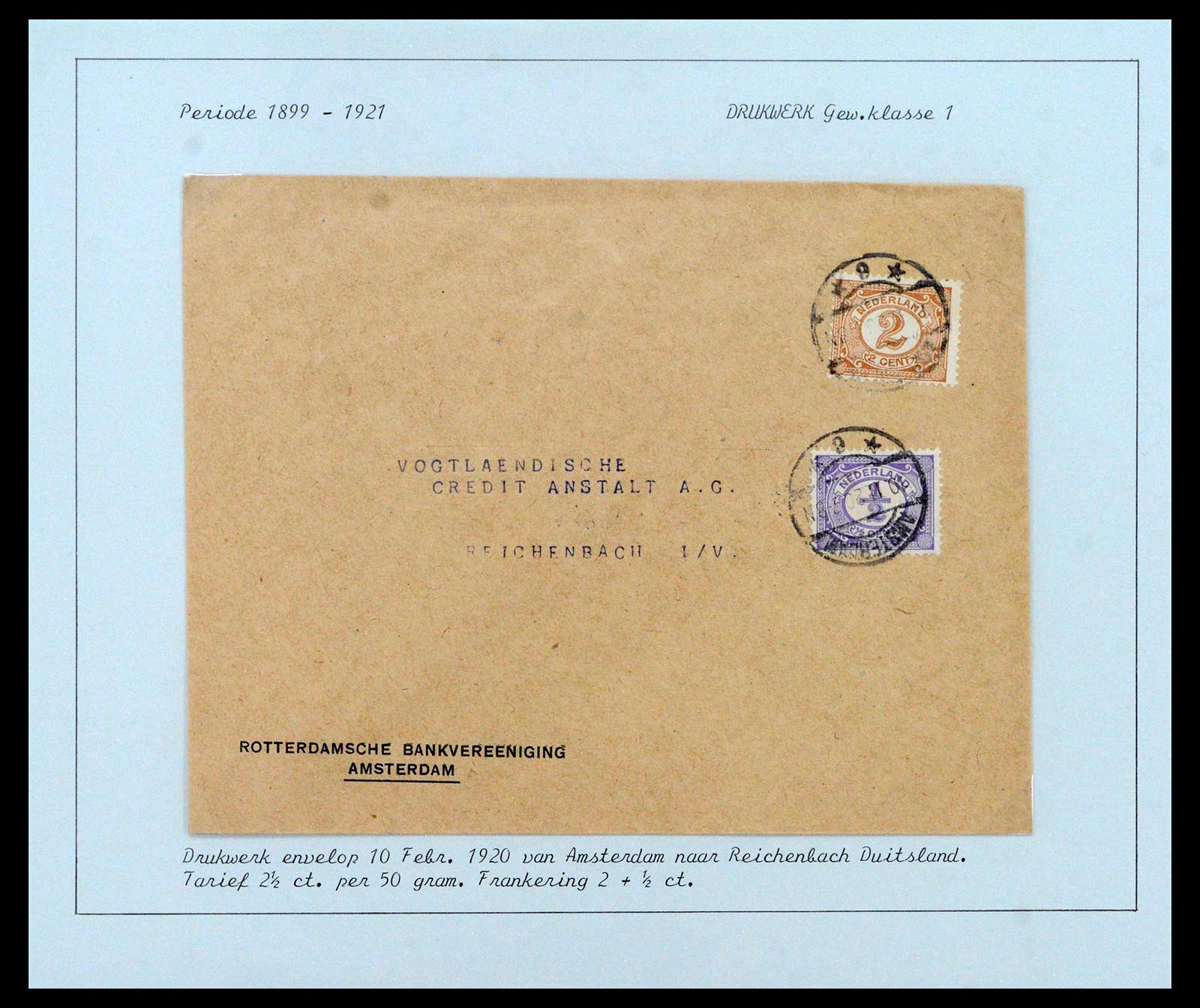 38779 0035 - Postzegelverzameling 38779 Nederland brieven 1872-1945.