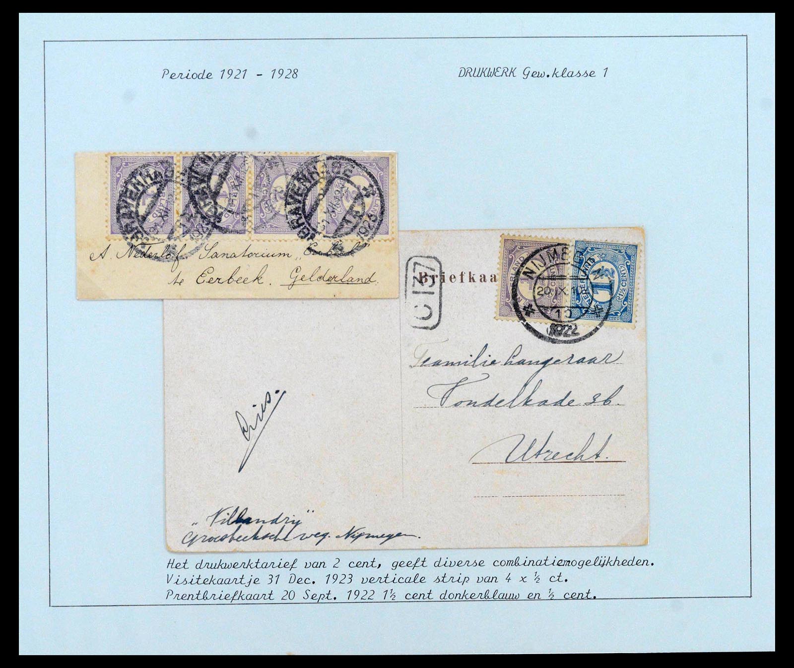 38779 0036 - Postzegelverzameling 38779 Nederland brieven 1872-1945.