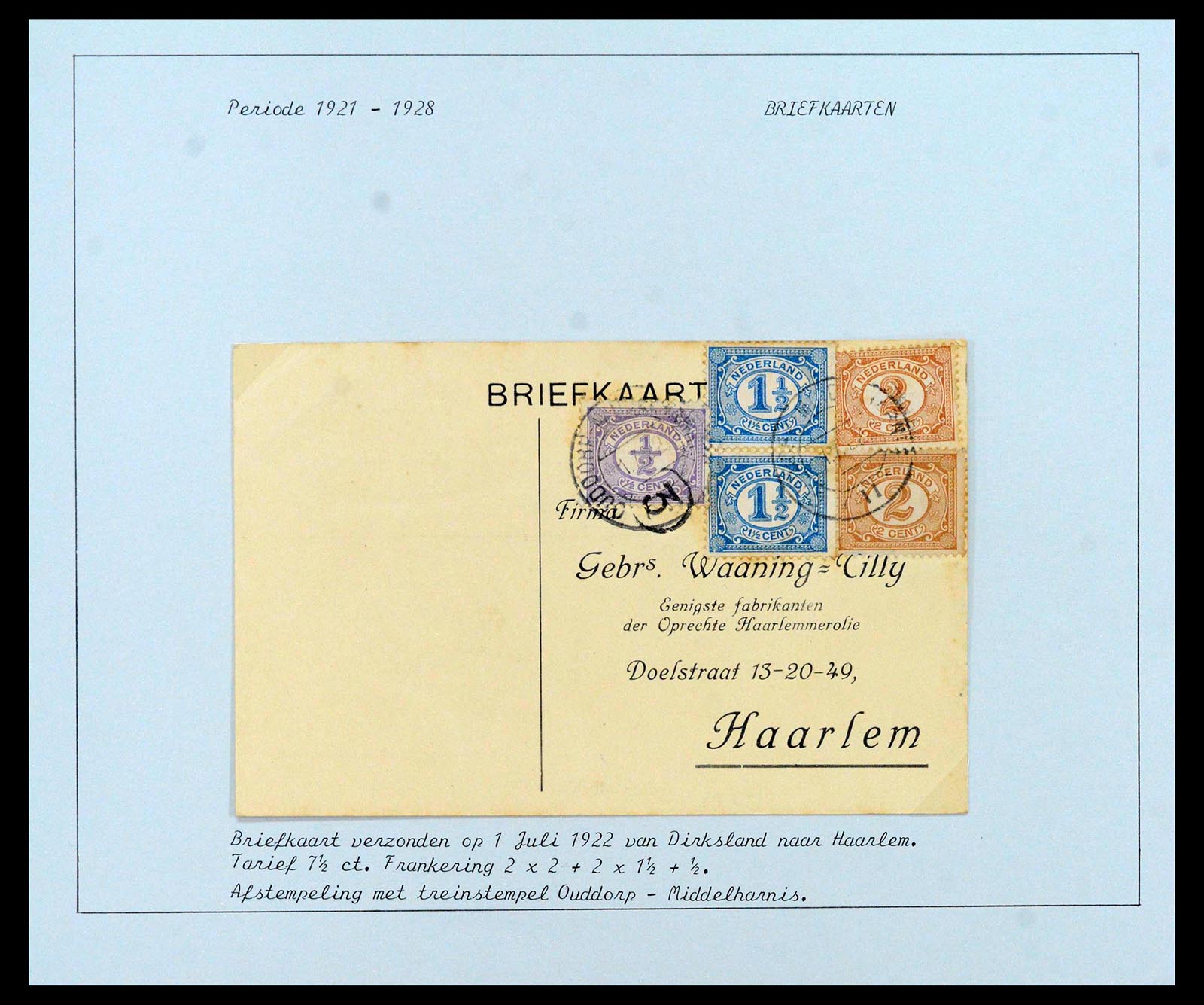 38779 0041 - Postzegelverzameling 38779 Nederland brieven 1872-1945.