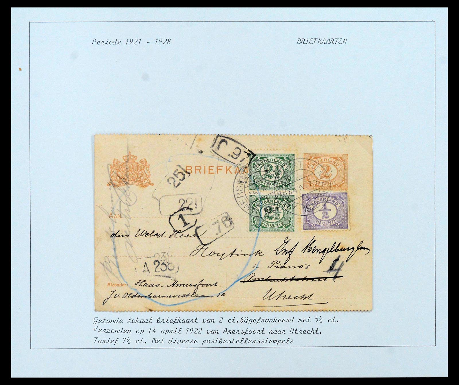 38779 0043 - Postzegelverzameling 38779 Nederland brieven 1872-1945.