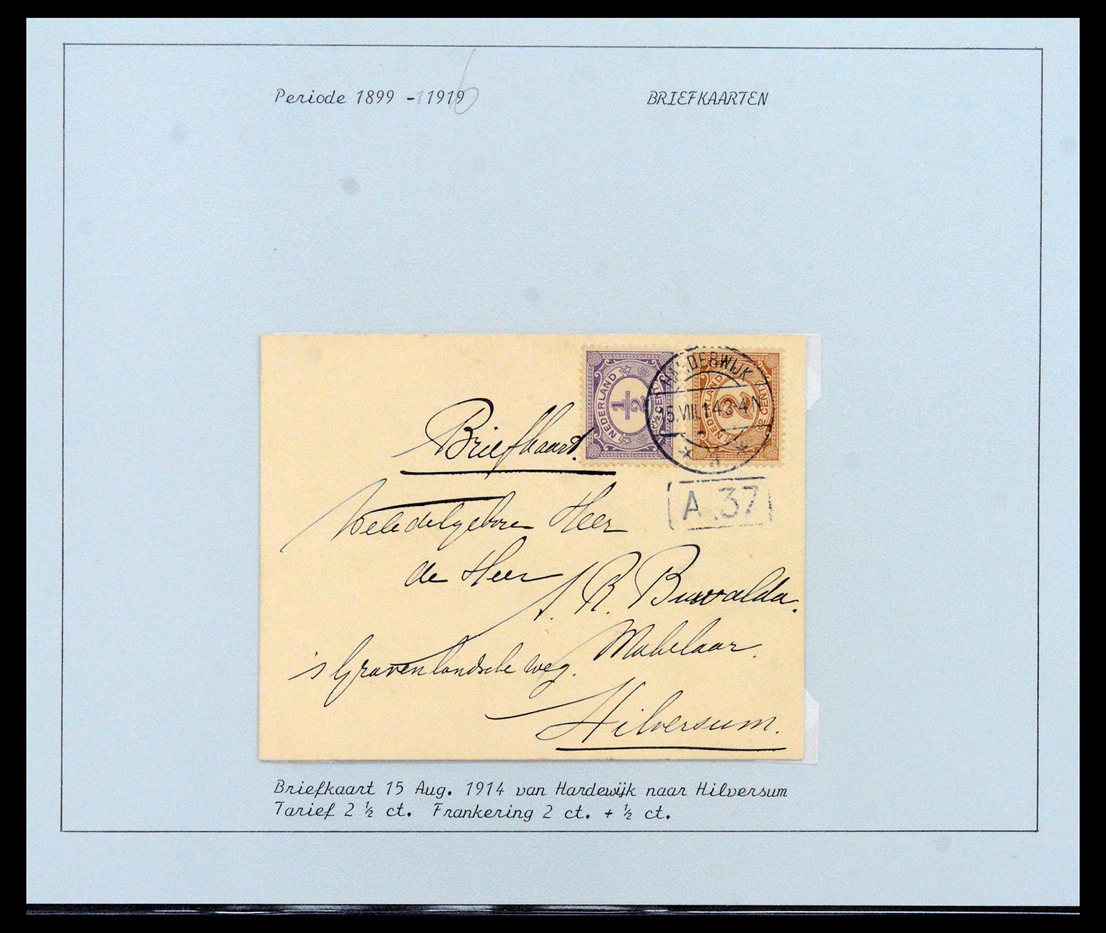 38779 0044 - Postzegelverzameling 38779 Nederland brieven 1872-1945.