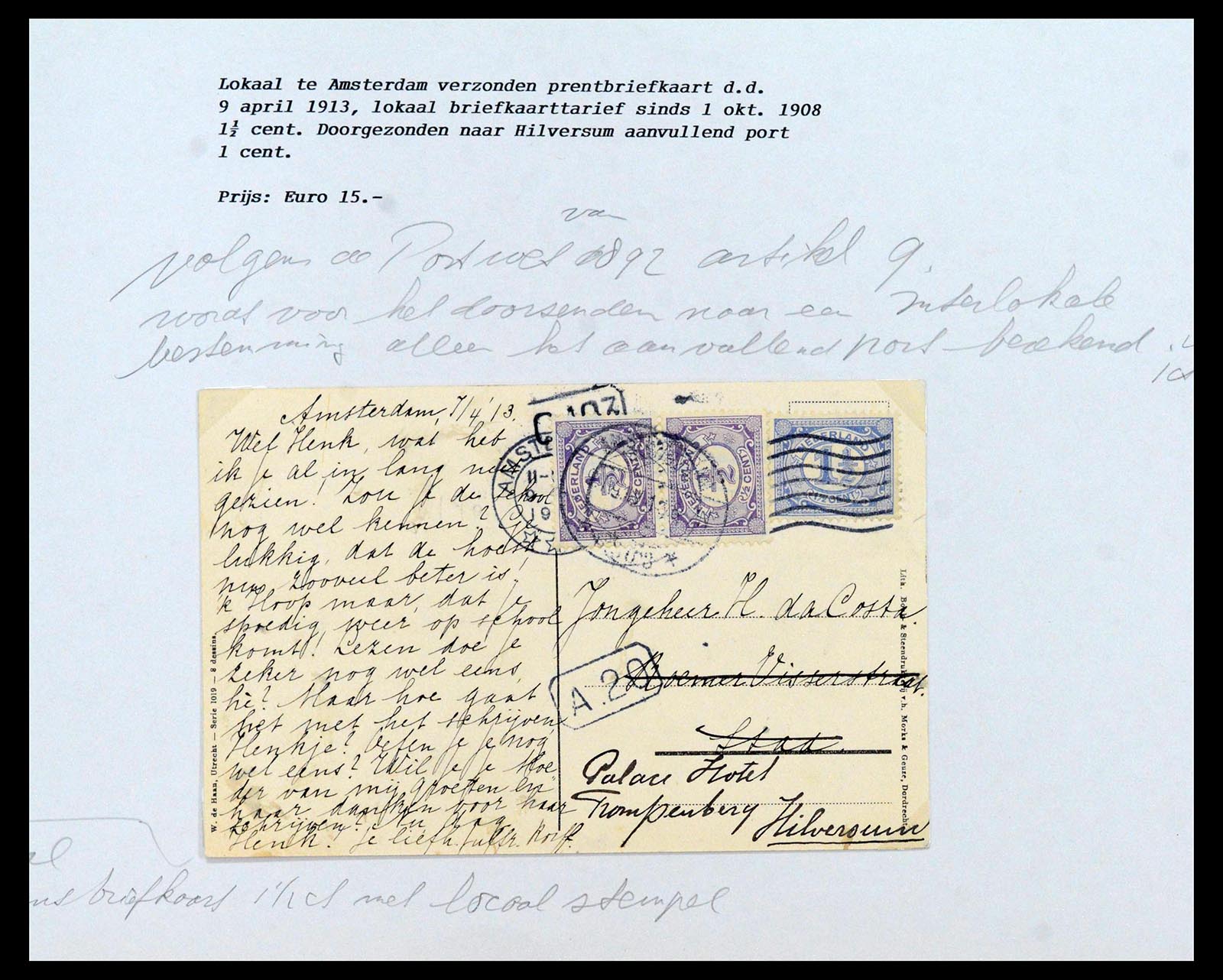 38779 0045 - Postzegelverzameling 38779 Nederland brieven 1872-1945.