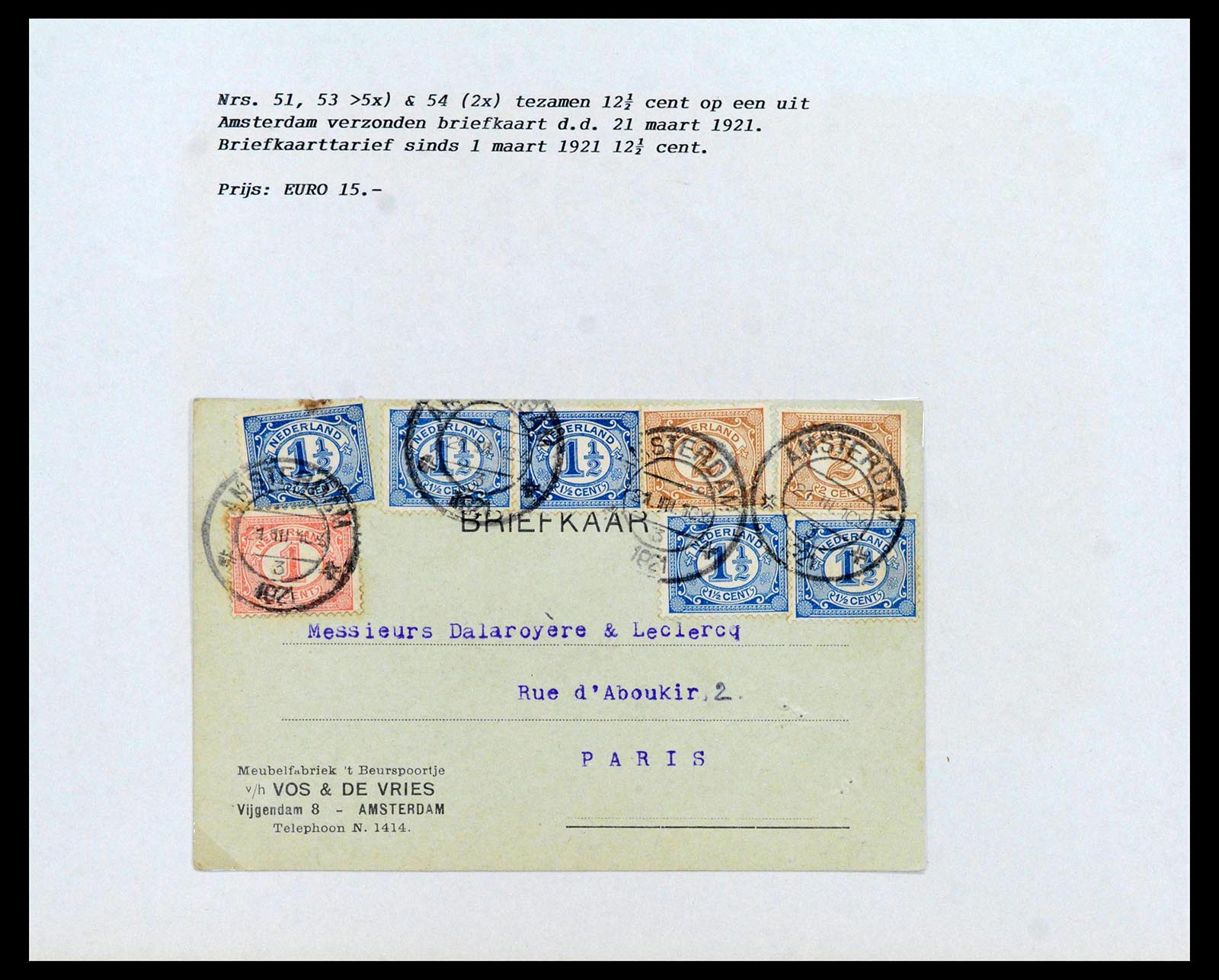 38779 0046 - Postzegelverzameling 38779 Nederland brieven 1872-1945.