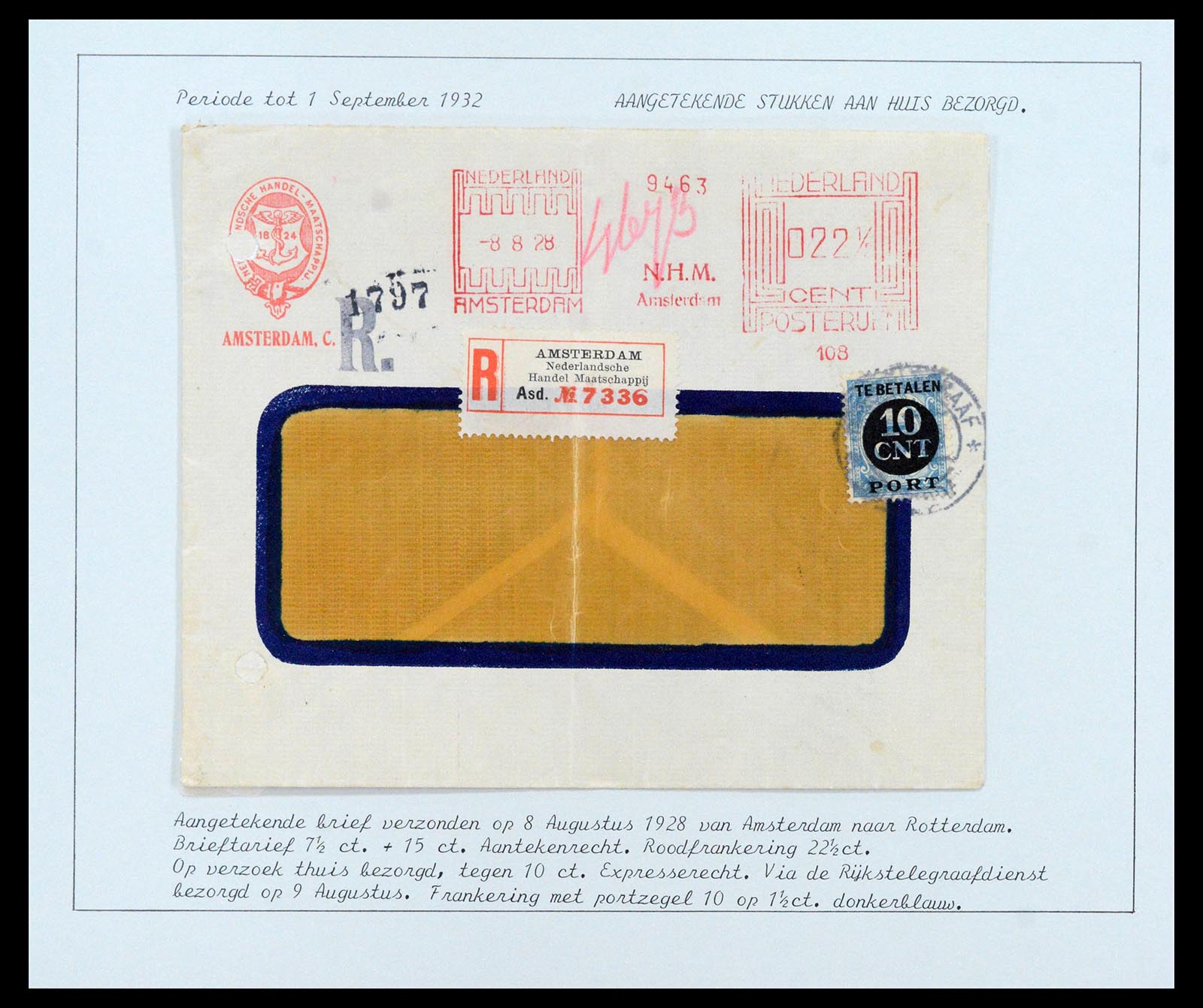 38779 0047 - Postzegelverzameling 38779 Nederland brieven 1872-1945.