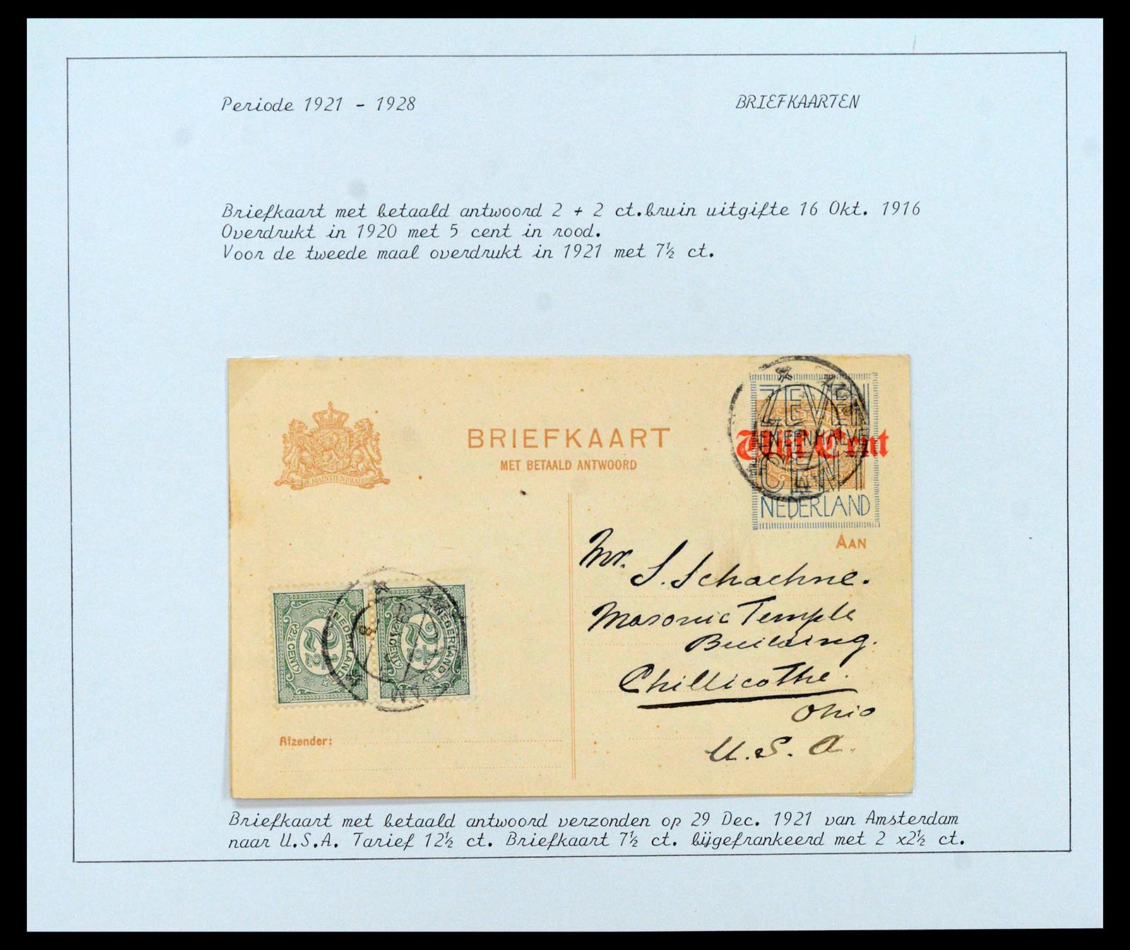 38779 0048 - Postzegelverzameling 38779 Nederland brieven 1872-1945.