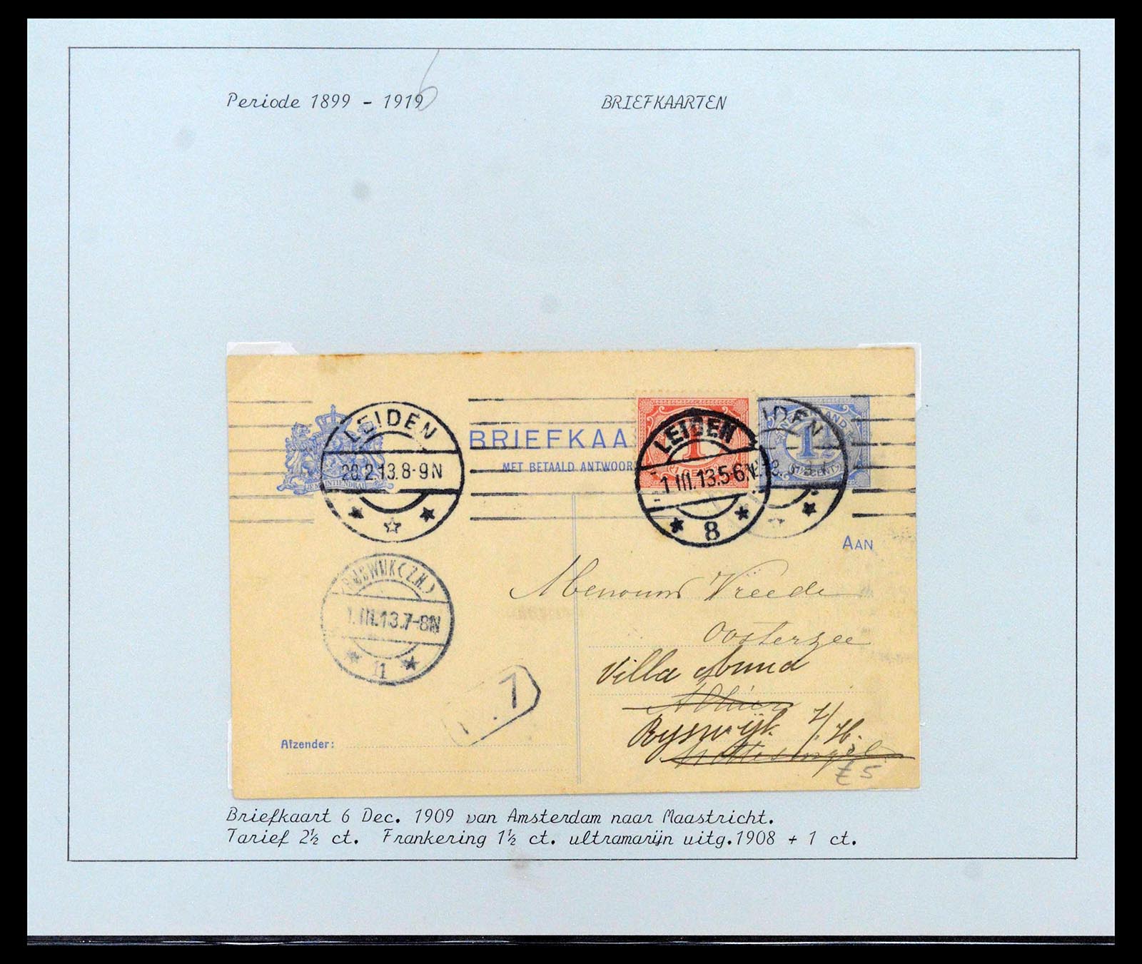 38779 0049 - Postzegelverzameling 38779 Nederland brieven 1872-1945.
