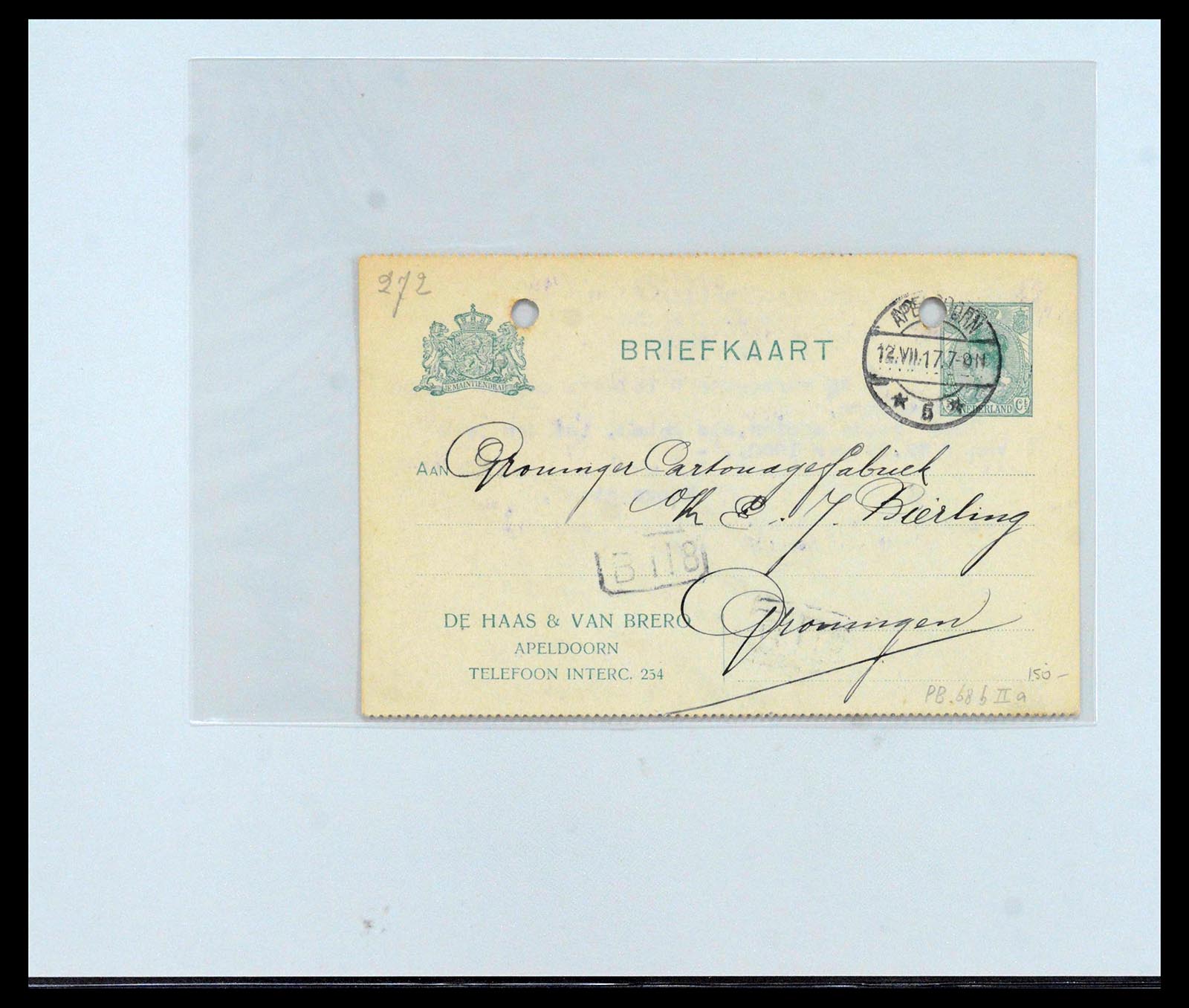 38779 0050 - Postzegelverzameling 38779 Nederland brieven 1872-1945.