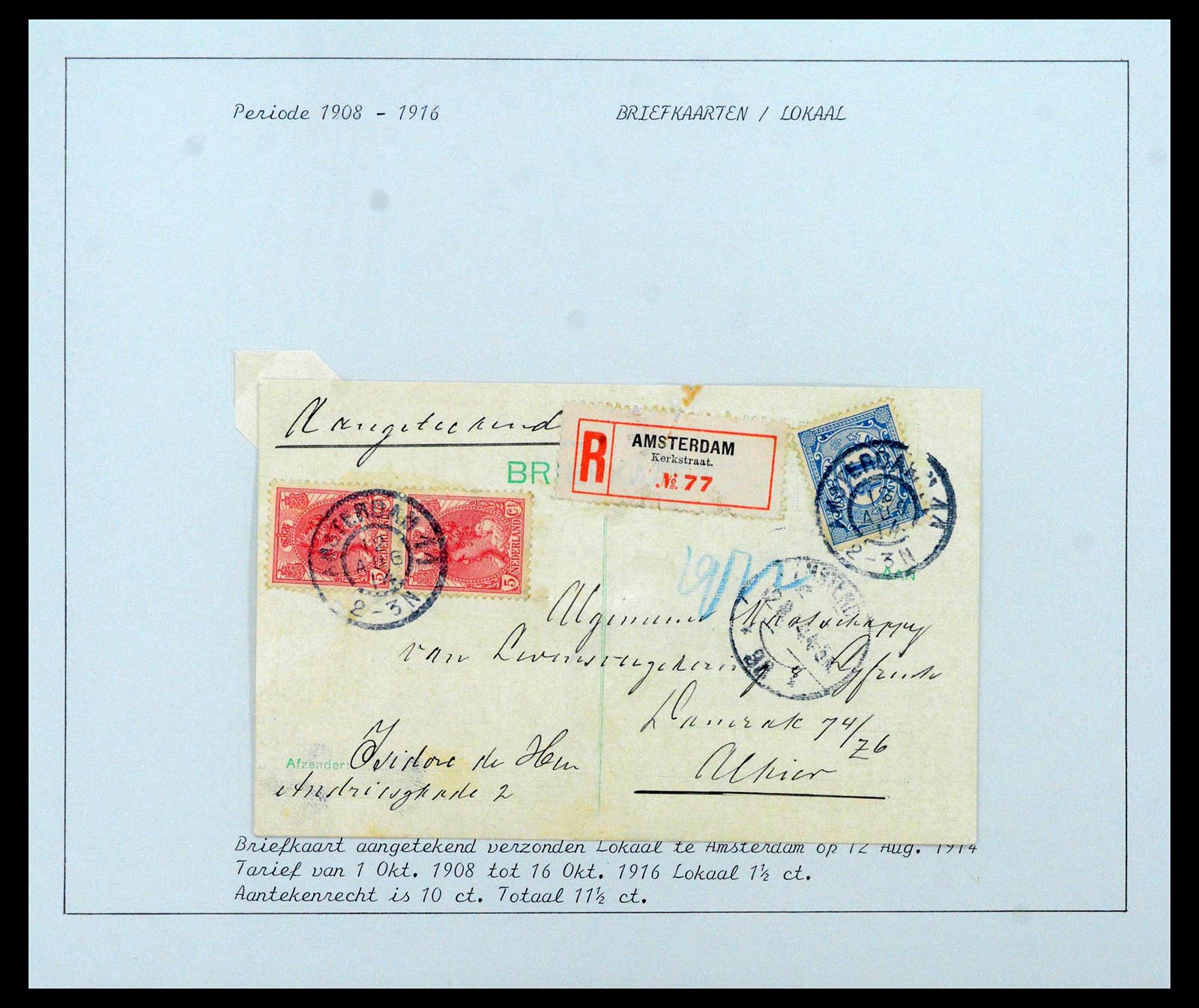 38779 0051 - Postzegelverzameling 38779 Nederland brieven 1872-1945.