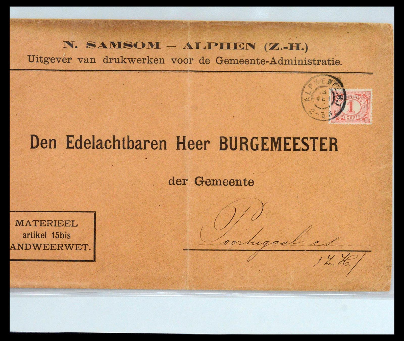 38779 0052 - Postzegelverzameling 38779 Nederland brieven 1872-1945.