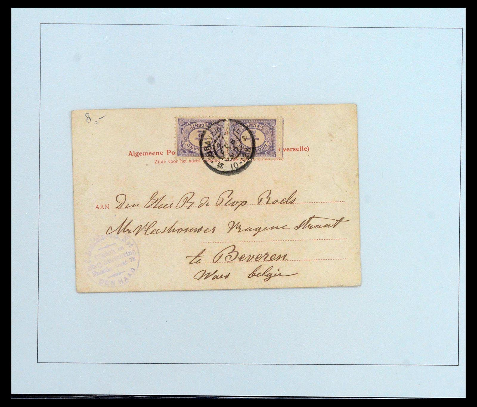 38779 0054 - Postzegelverzameling 38779 Nederland brieven 1872-1945.