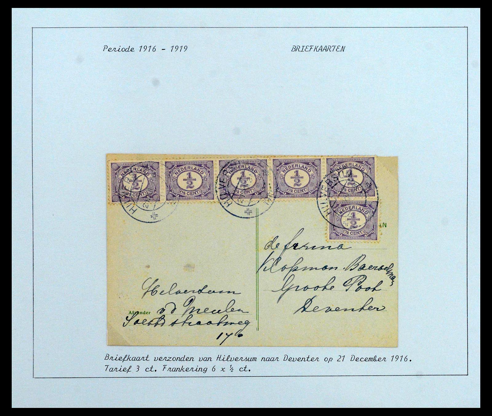 38779 0055 - Postzegelverzameling 38779 Nederland brieven 1872-1945.