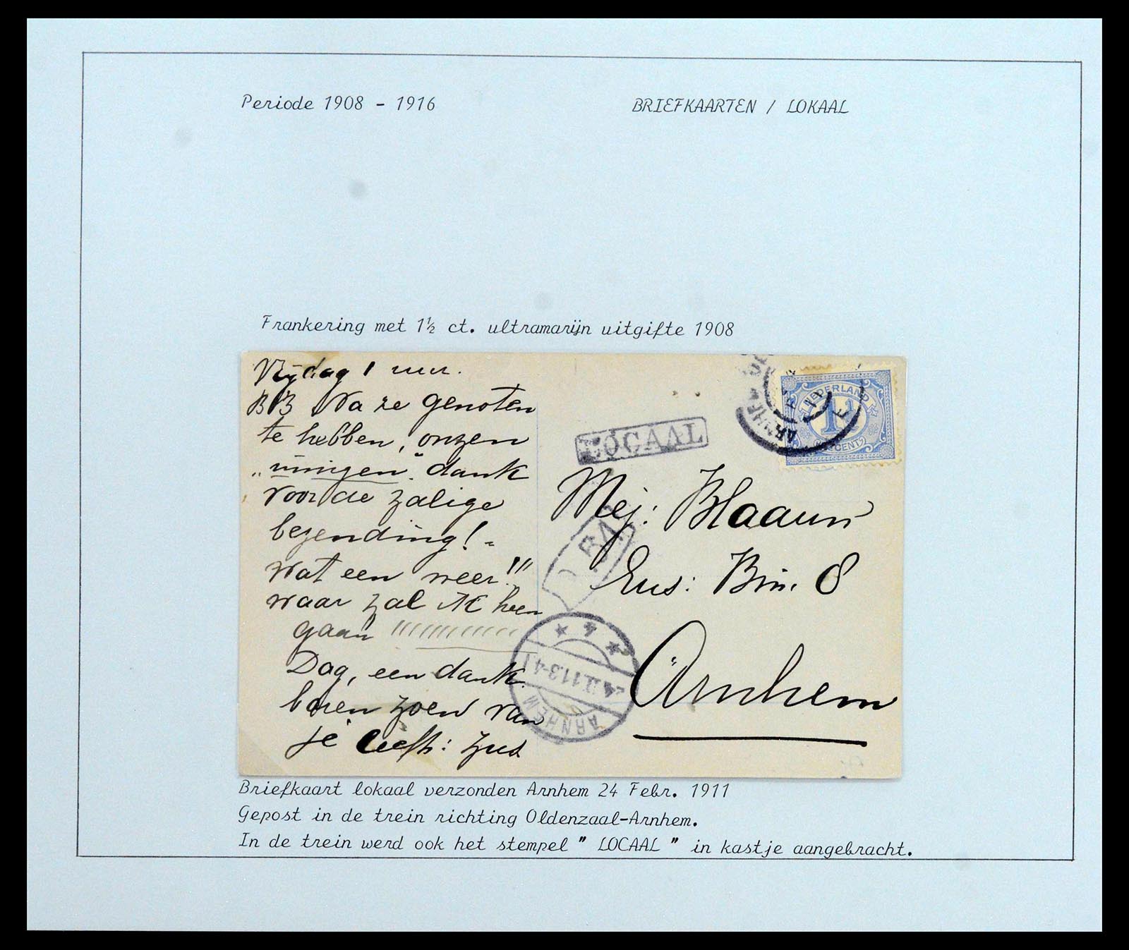 38779 0056 - Postzegelverzameling 38779 Nederland brieven 1872-1945.