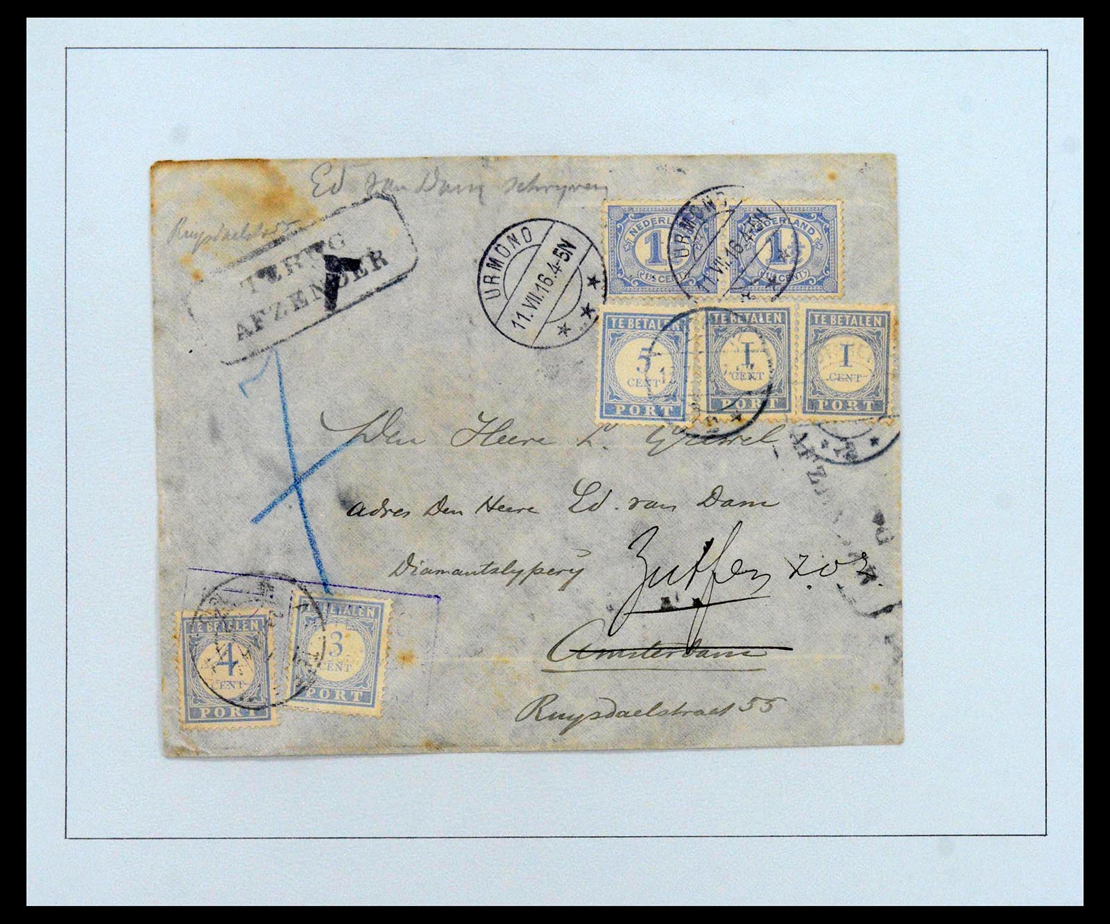 38779 0059 - Postzegelverzameling 38779 Nederland brieven 1872-1945.