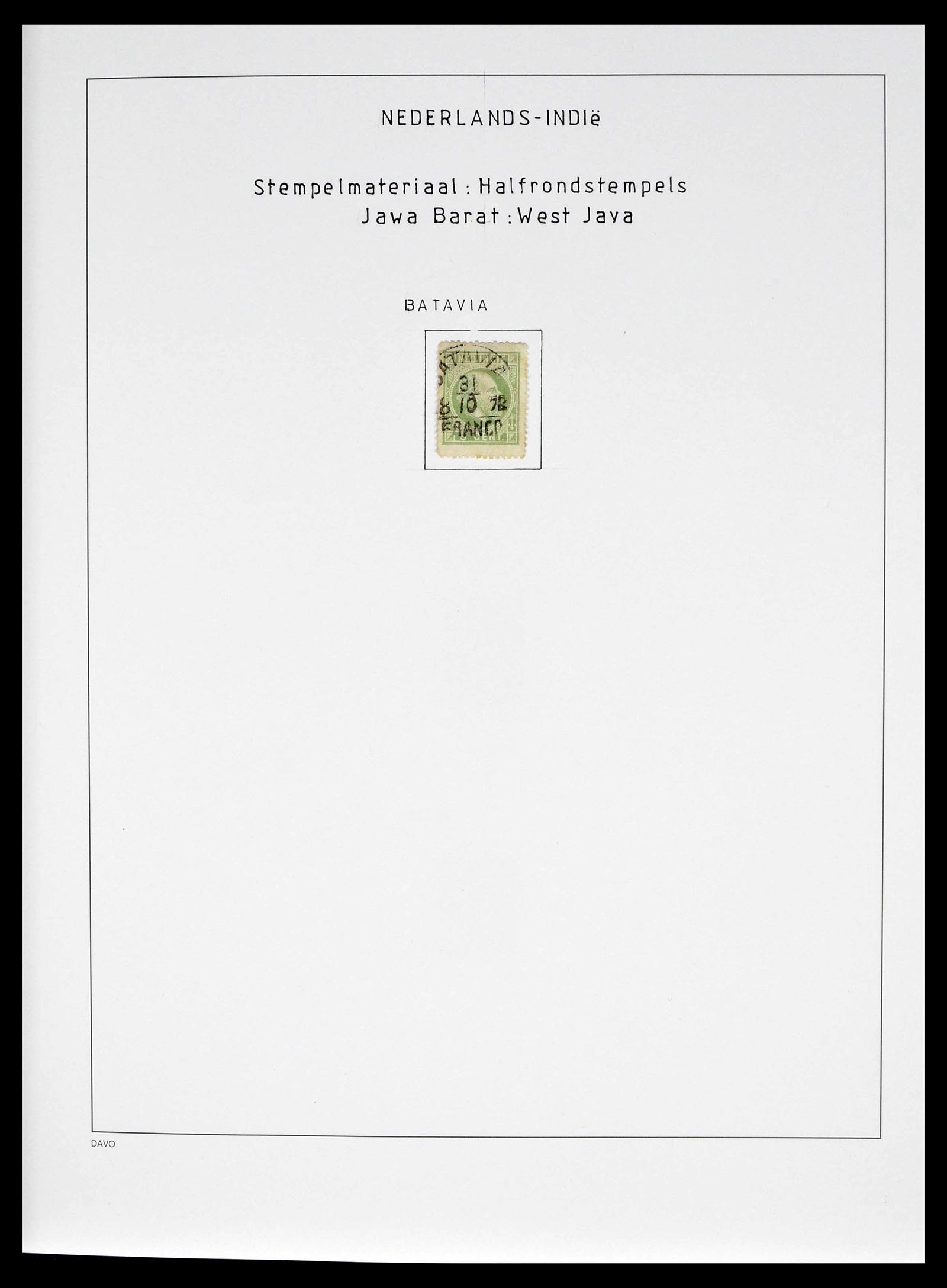 38783 0002 - Stamp collection 38783 Dutch east Indies cancels 1870-1948.