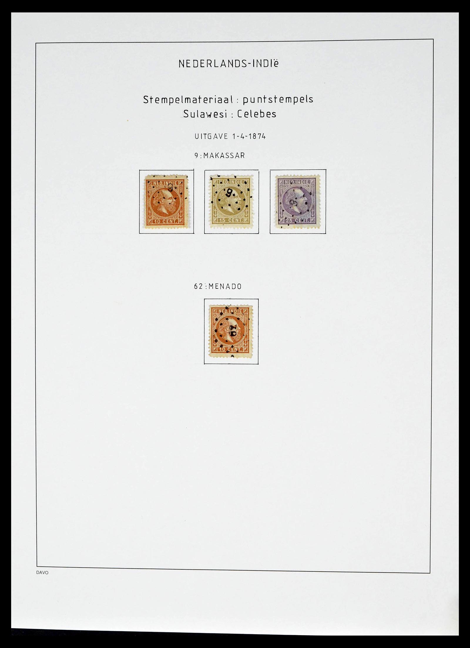 38783 0034 - Stamp collection 38783 Dutch east Indies cancels 1870-1948.