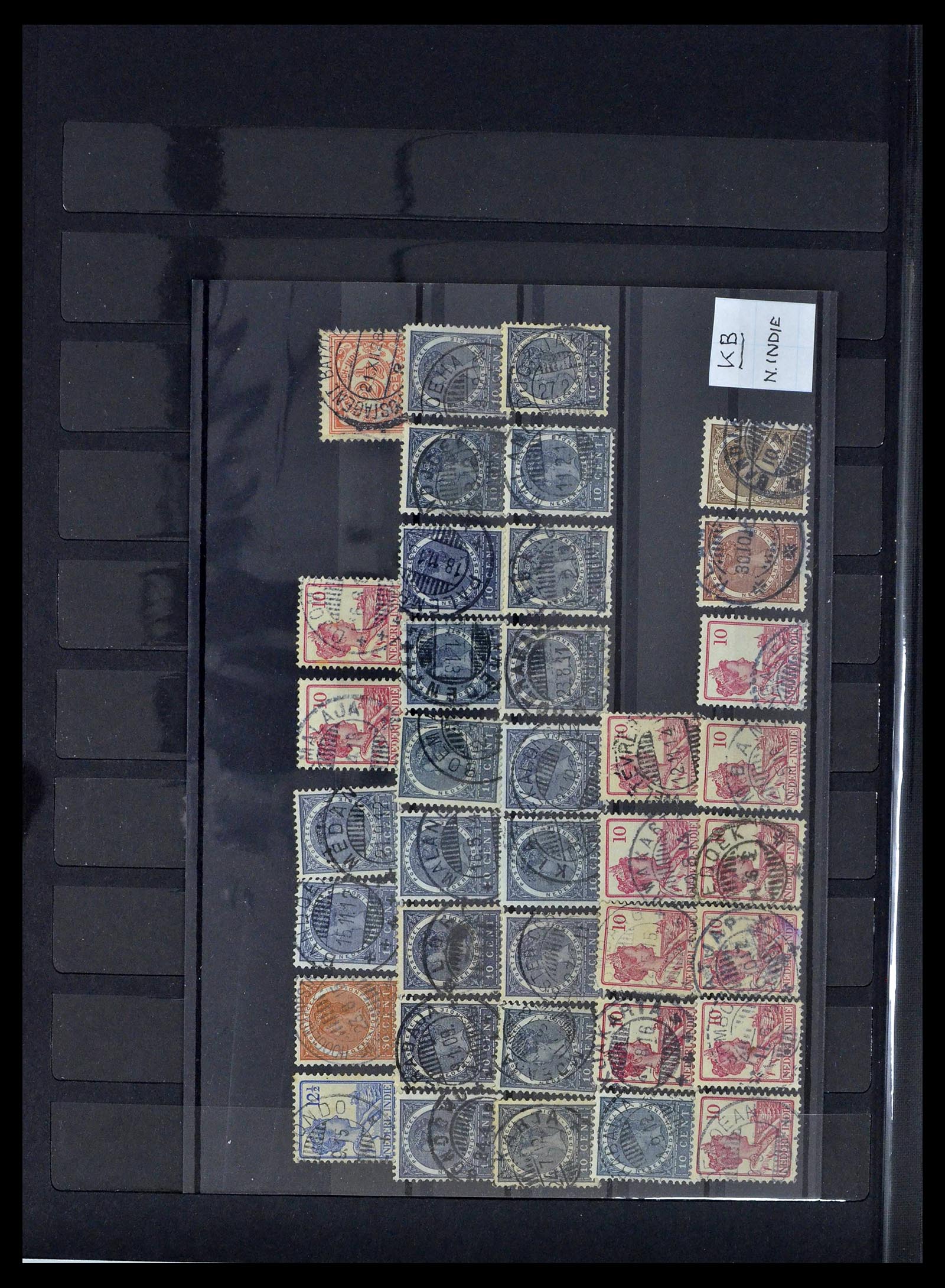 38783 0042 - Stamp collection 38783 Dutch east Indies cancels 1870-1948.