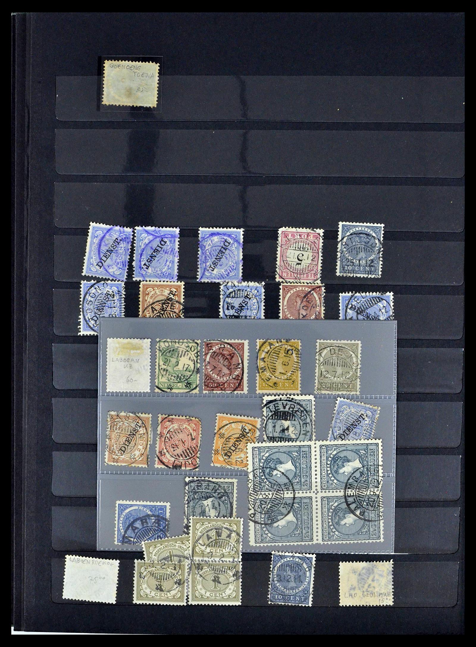 38783 0044 - Stamp collection 38783 Dutch east Indies cancels 1870-1948.