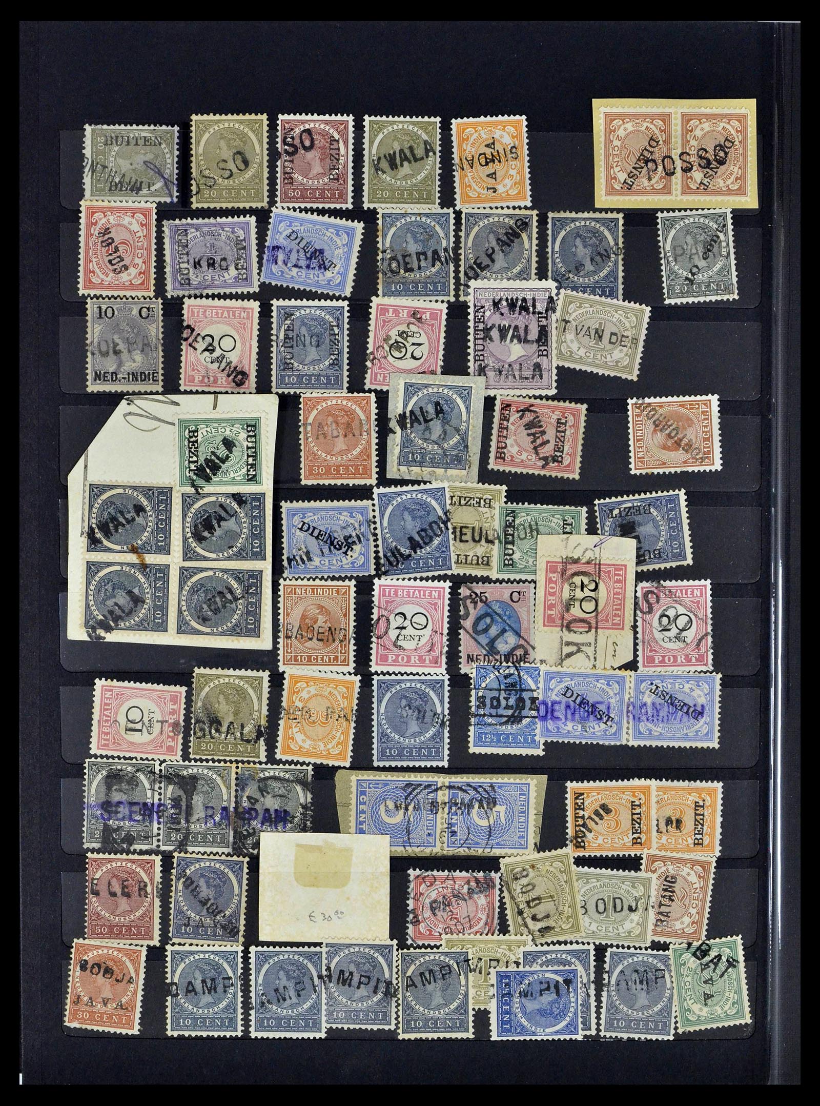 38783 0050 - Stamp collection 38783 Dutch east Indies cancels 1870-1948.