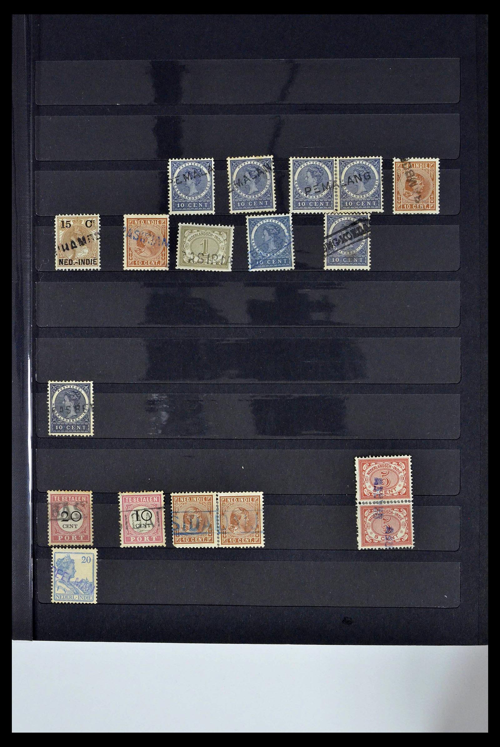 38783 0053 - Stamp collection 38783 Dutch east Indies cancels 1870-1948.