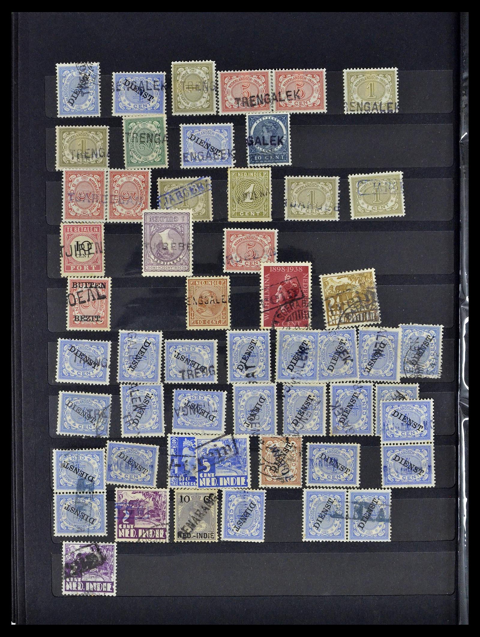 38783 0054 - Stamp collection 38783 Dutch east Indies cancels 1870-1948.