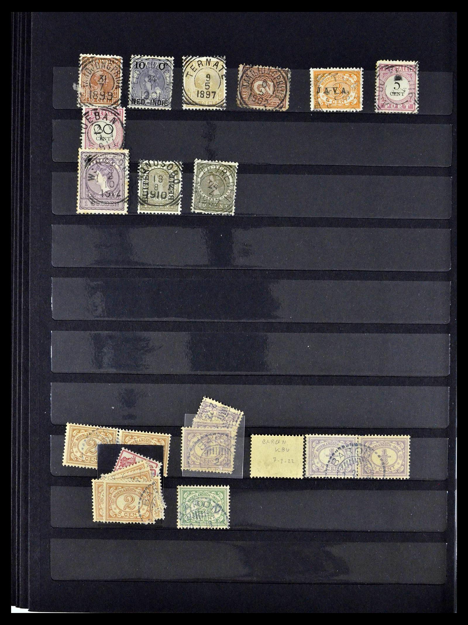 38783 0058 - Stamp collection 38783 Dutch east Indies cancels 1870-1948.