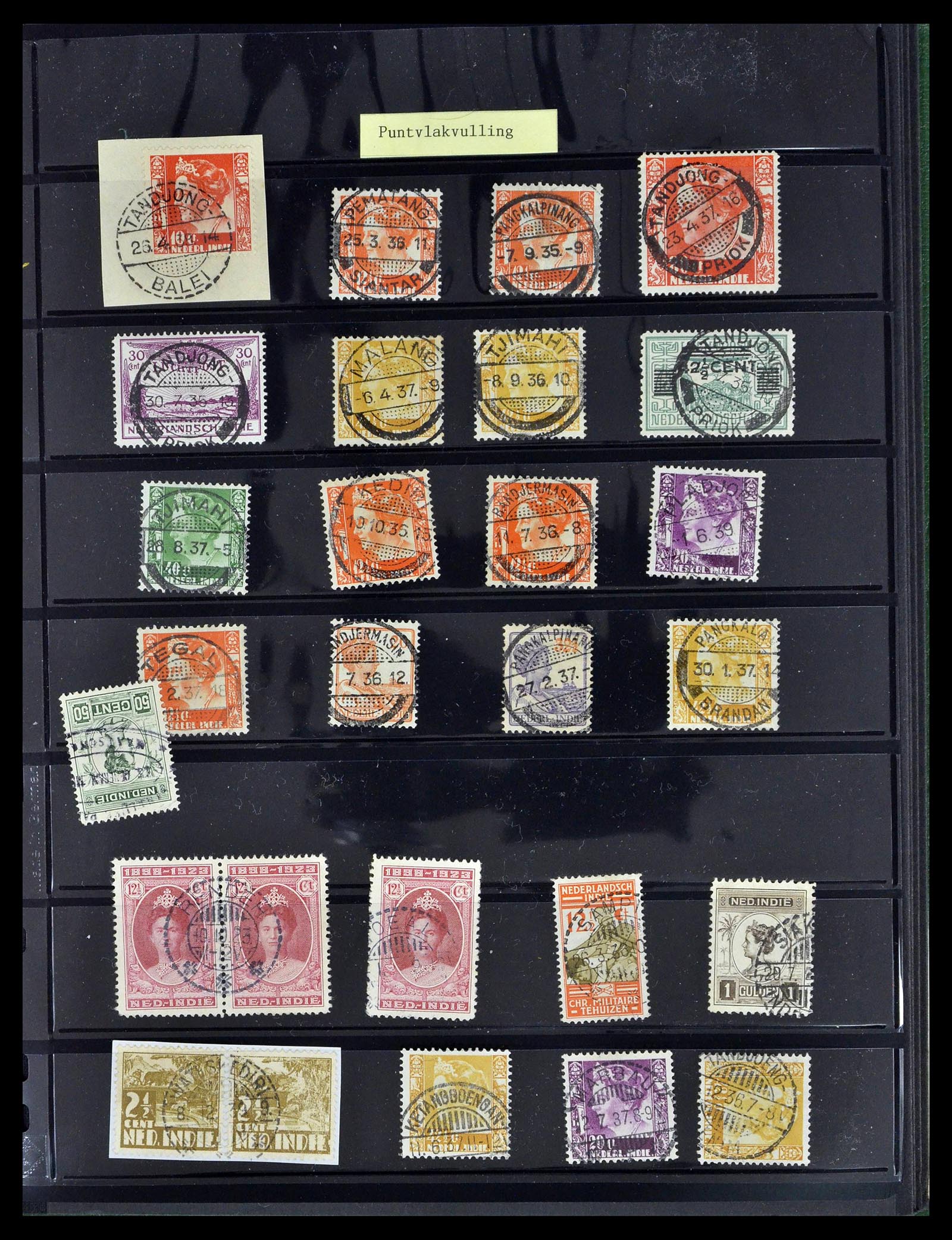 38783 0063 - Stamp collection 38783 Dutch east Indies cancels 1870-1948.