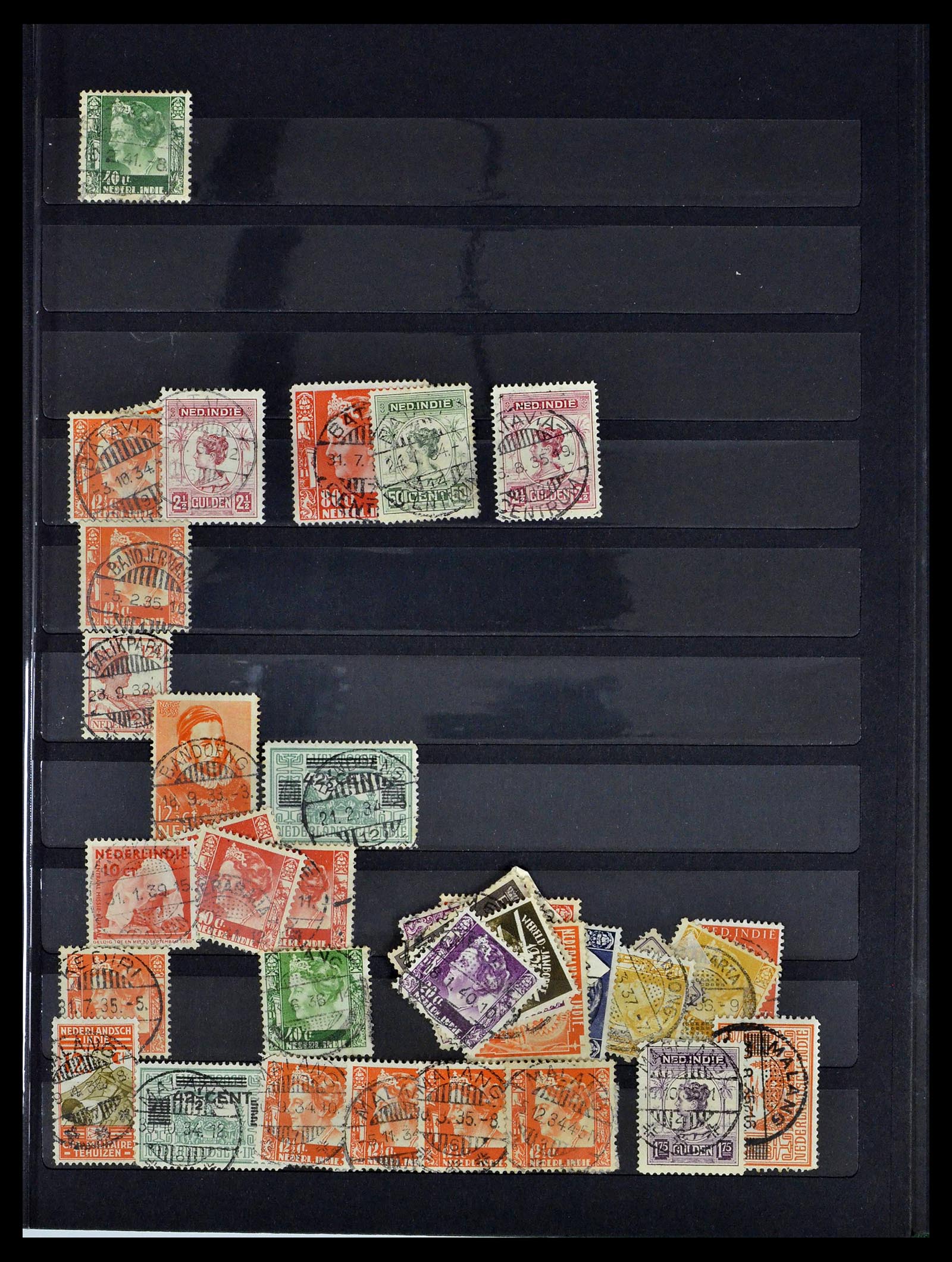 38783 0067 - Stamp collection 38783 Dutch east Indies cancels 1870-1948.