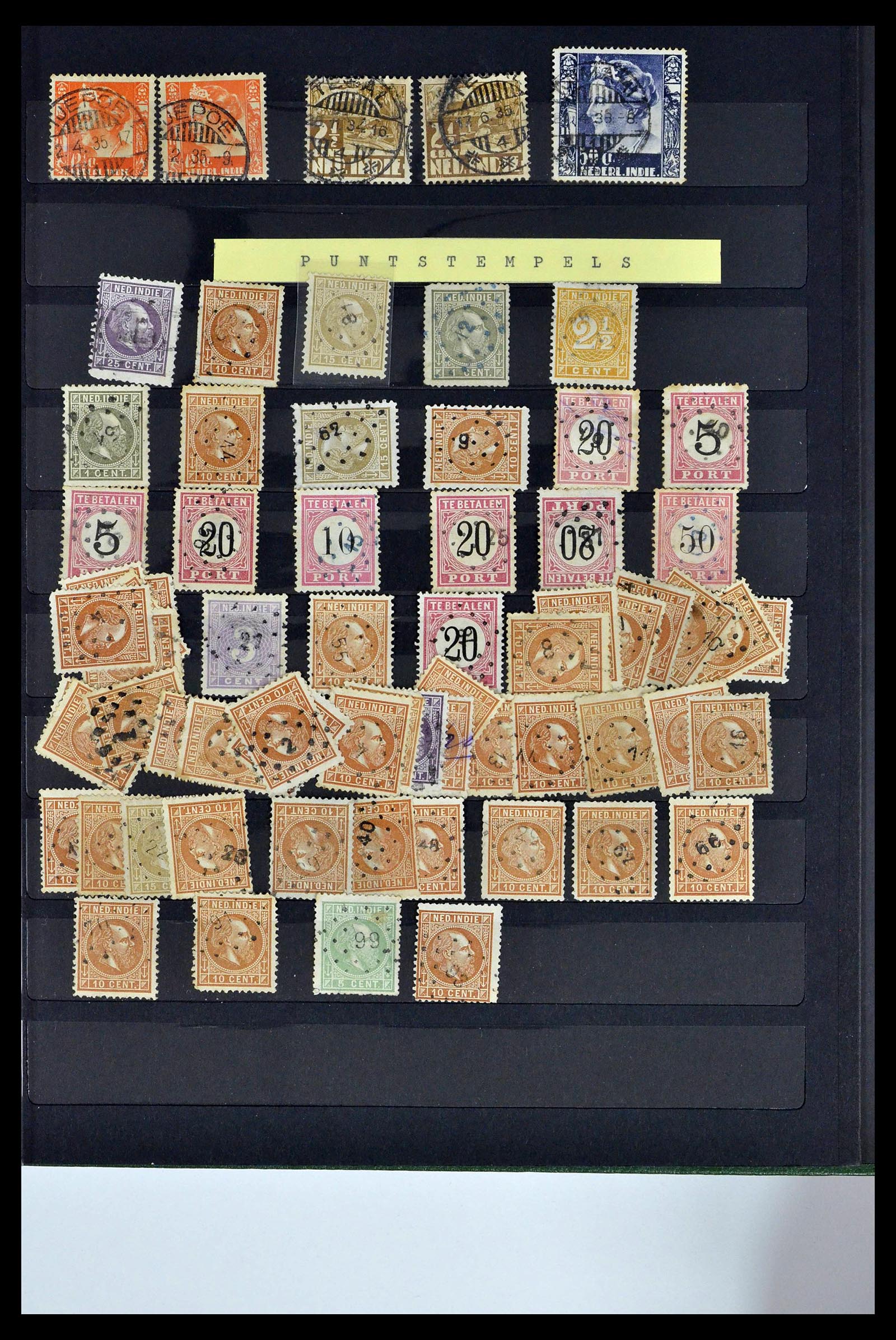 38783 0069 - Stamp collection 38783 Dutch east Indies cancels 1870-1948.