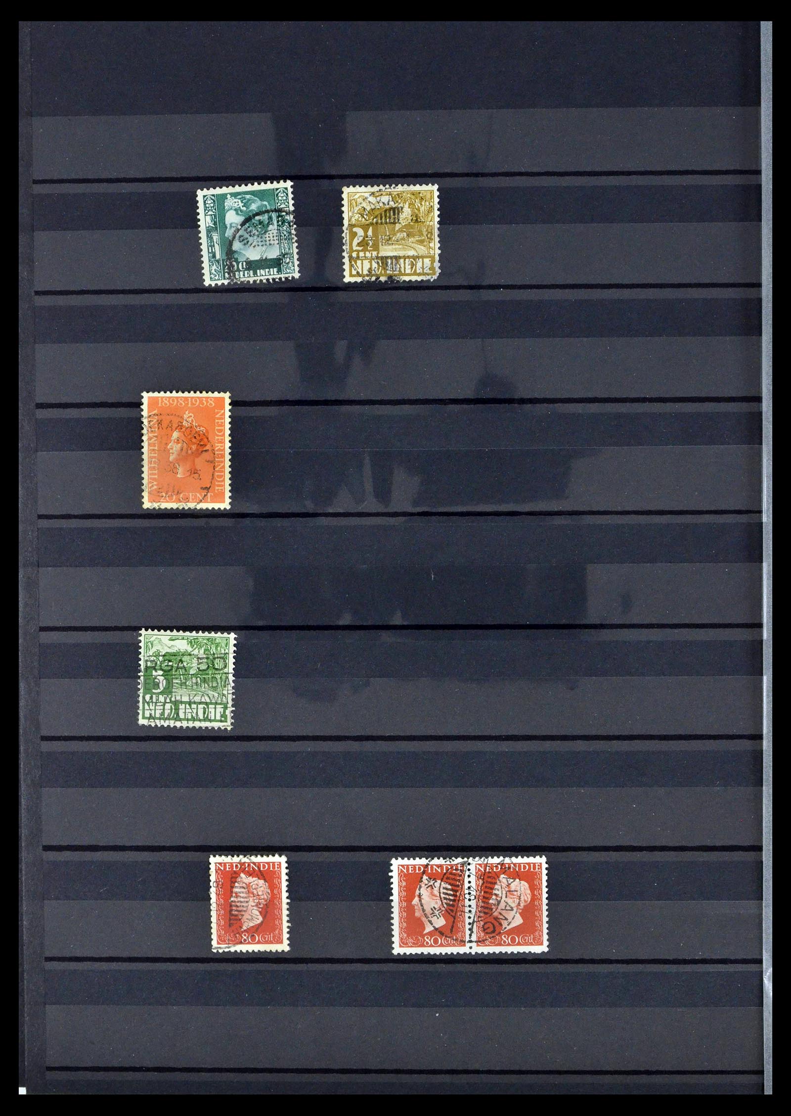 38783 0080 - Stamp collection 38783 Dutch east Indies cancels 1870-1948.