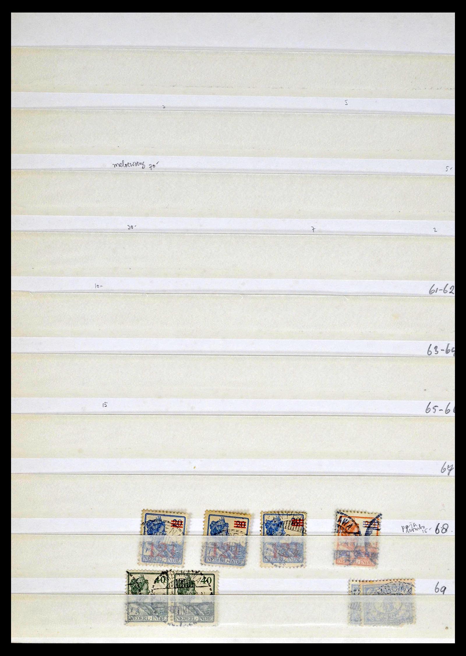 38783 0083 - Stamp collection 38783 Dutch east Indies cancels 1870-1948.