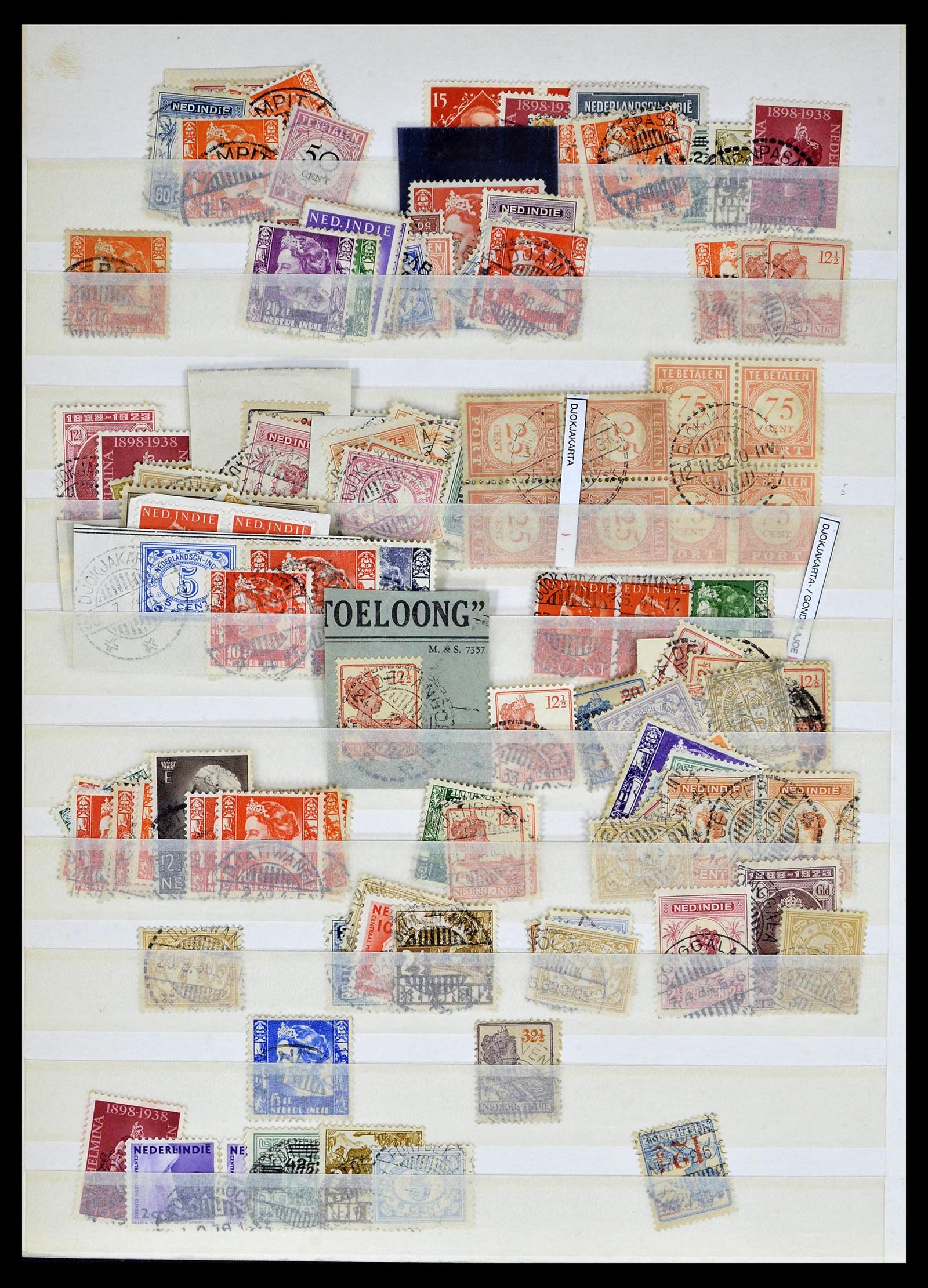 38783 0089 - Stamp collection 38783 Dutch east Indies cancels 1870-1948.
