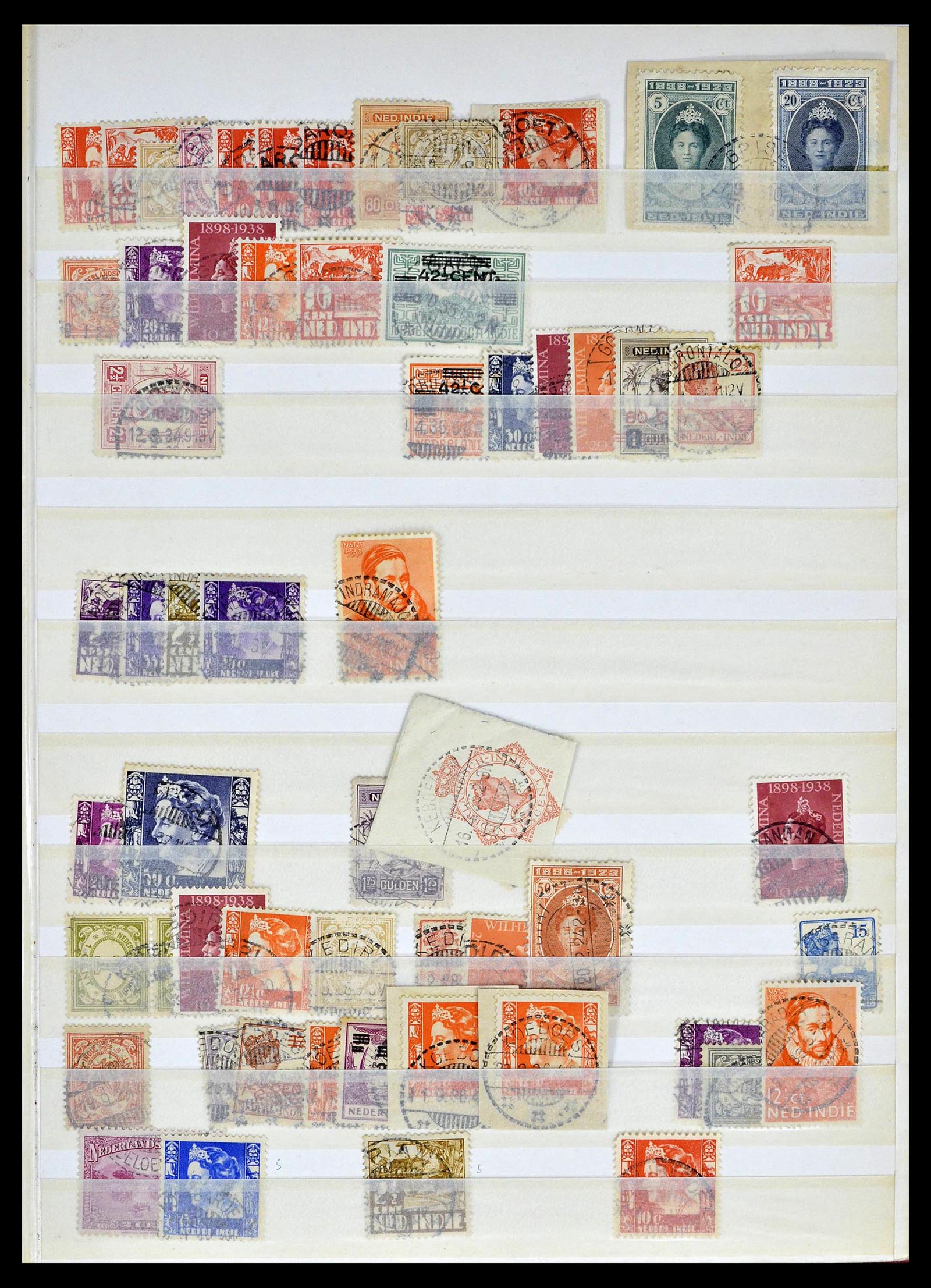 38783 0090 - Stamp collection 38783 Dutch east Indies cancels 1870-1948.