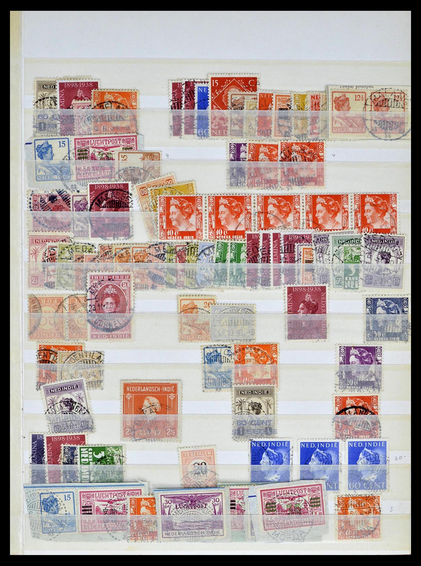 38783 0092 - Stamp collection 38783 Dutch east Indies cancels 1870-1948.