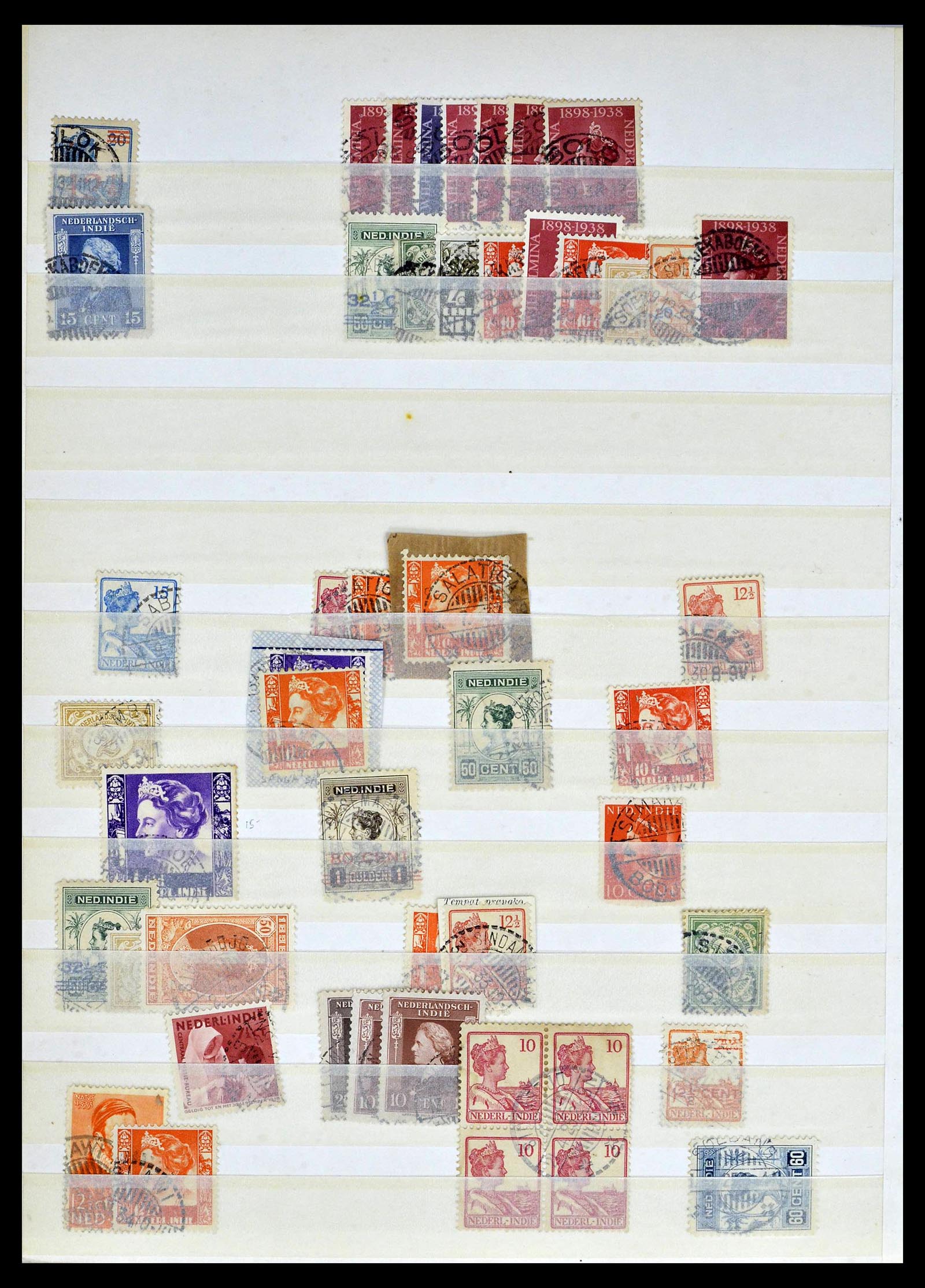 38783 0097 - Stamp collection 38783 Dutch east Indies cancels 1870-1948.