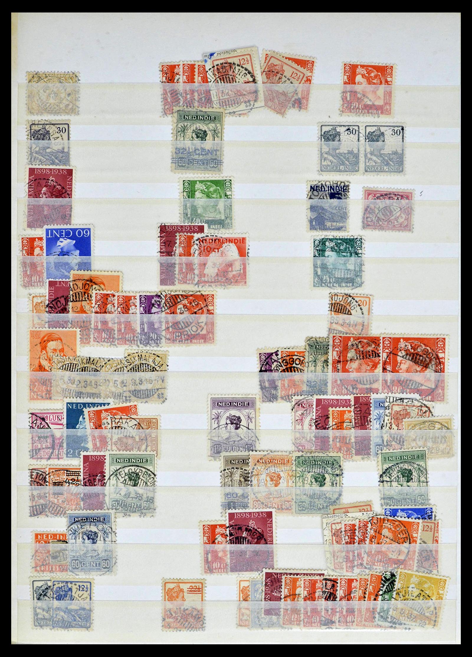 38783 0099 - Stamp collection 38783 Dutch east Indies cancels 1870-1948.